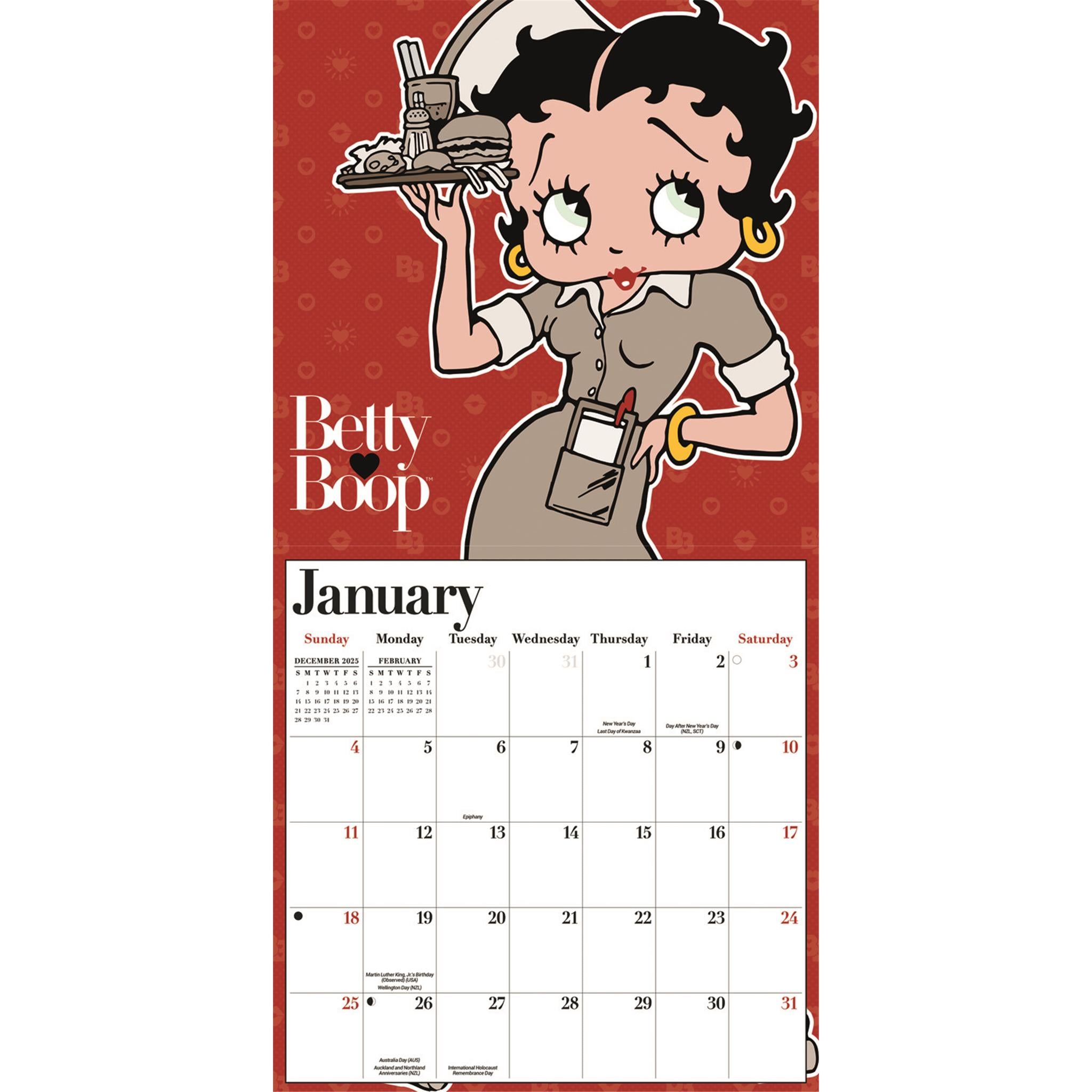 Betty Boop 2026 Wall Calendar