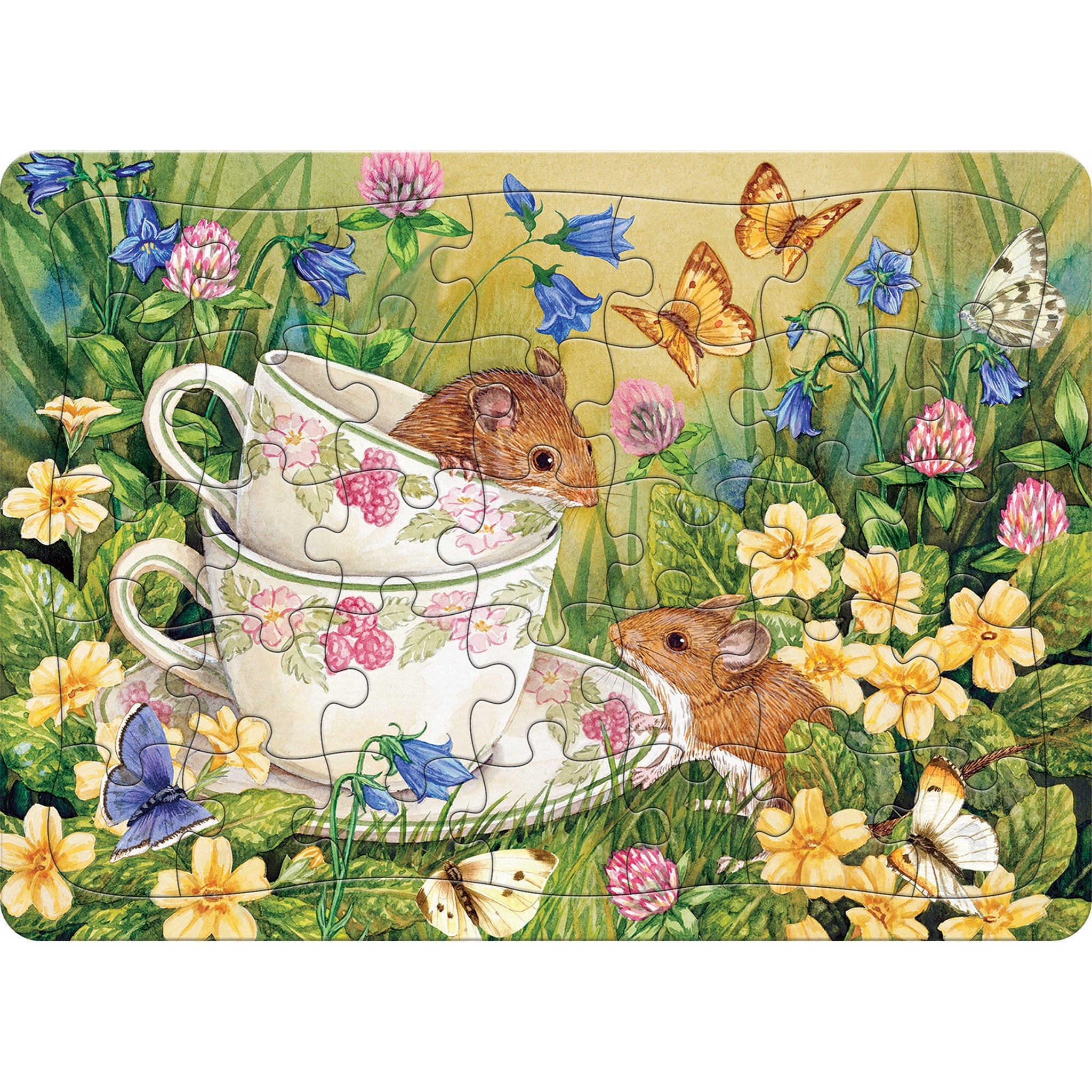 Tiny Tea Time 35 Piece Tray Puzzle - Online Only
