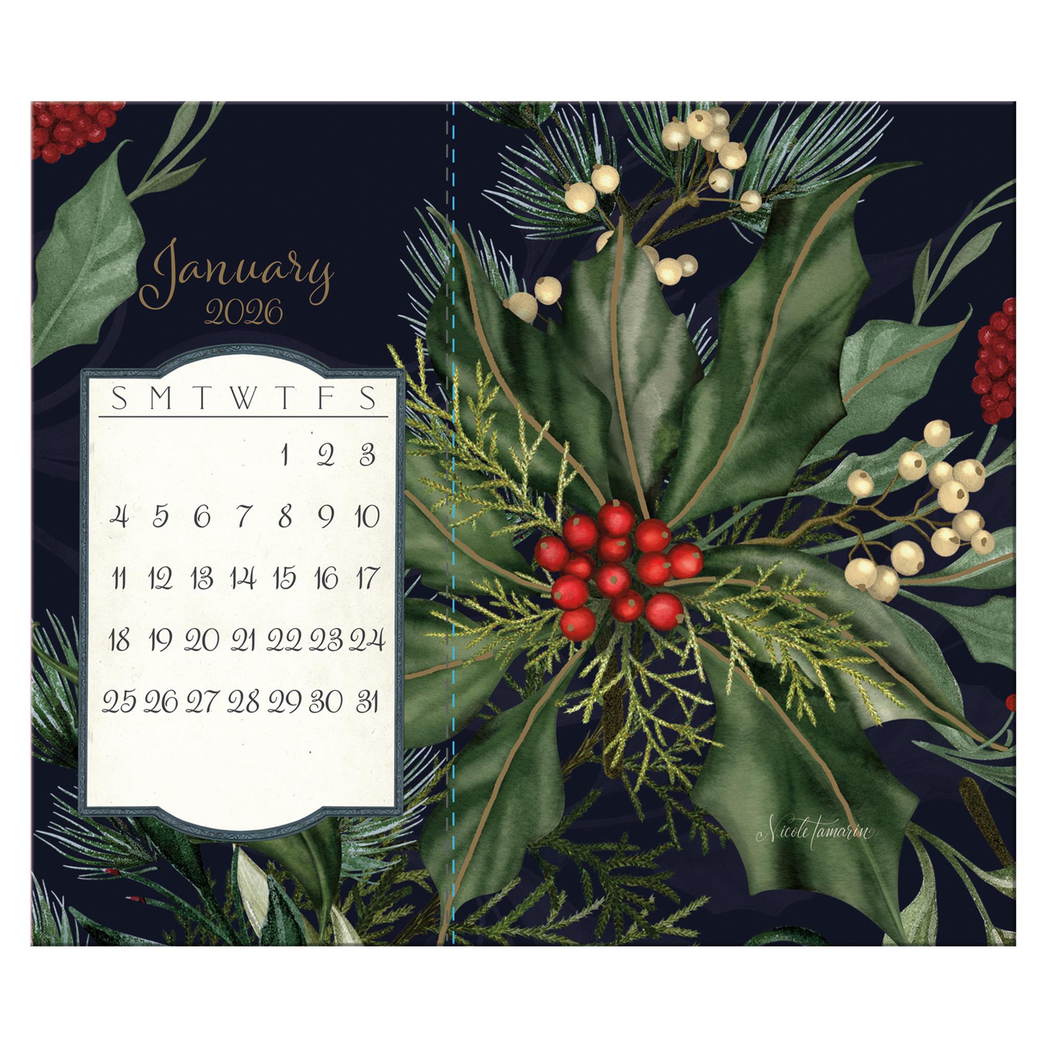 Midnight Garden Postcard 2026 Easel Calendar - Online Only