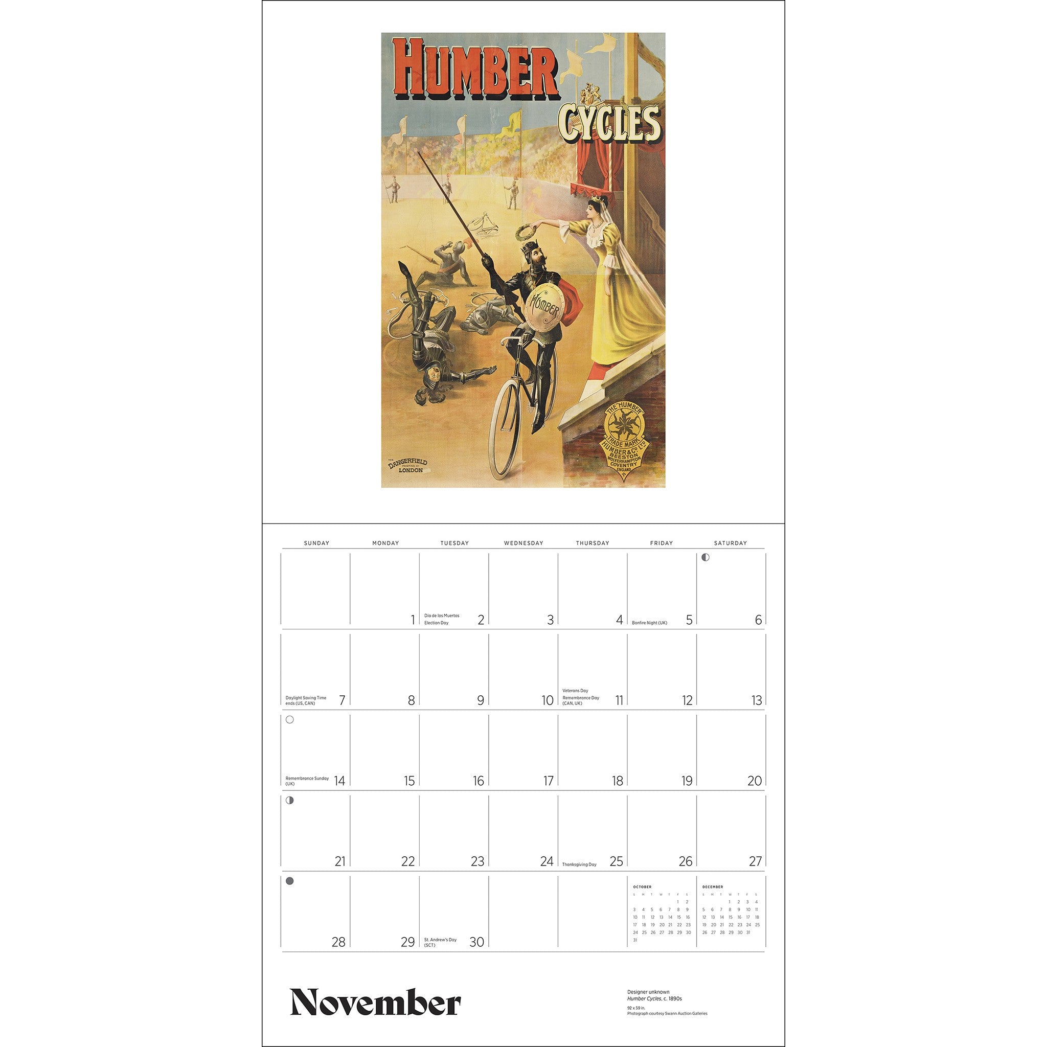 Bicycles Vintage Posters 2027 Wall Calendar - Online Only