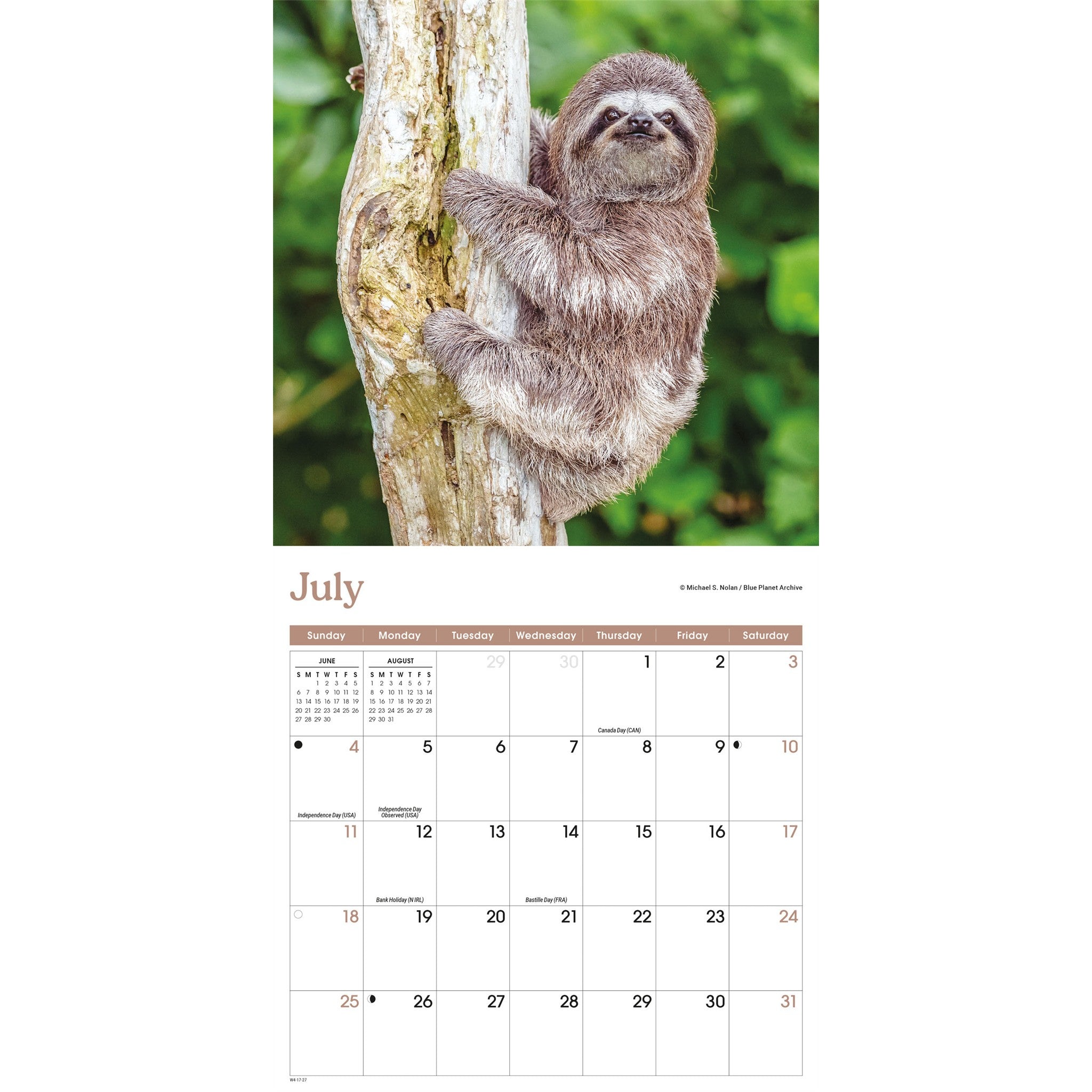 Sloths 2027 Mini Calendar