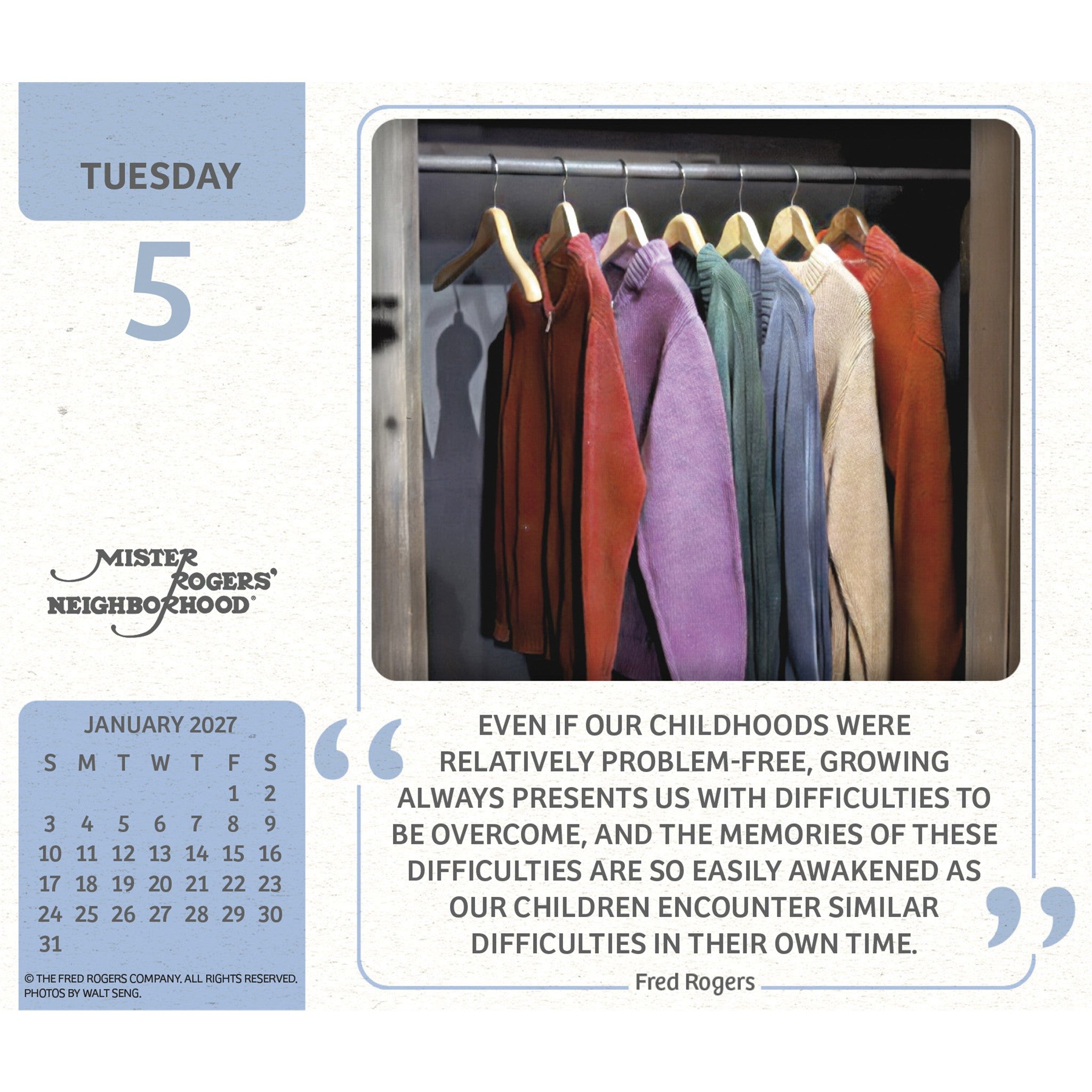 Mister Rogers 2027 Box Calendar - Online Only