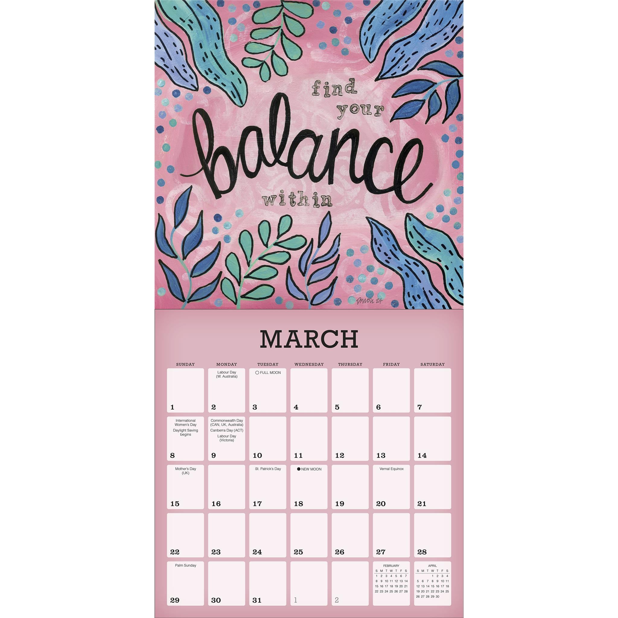 Year Of Hope And Inspiration 2026 Wall Calendar