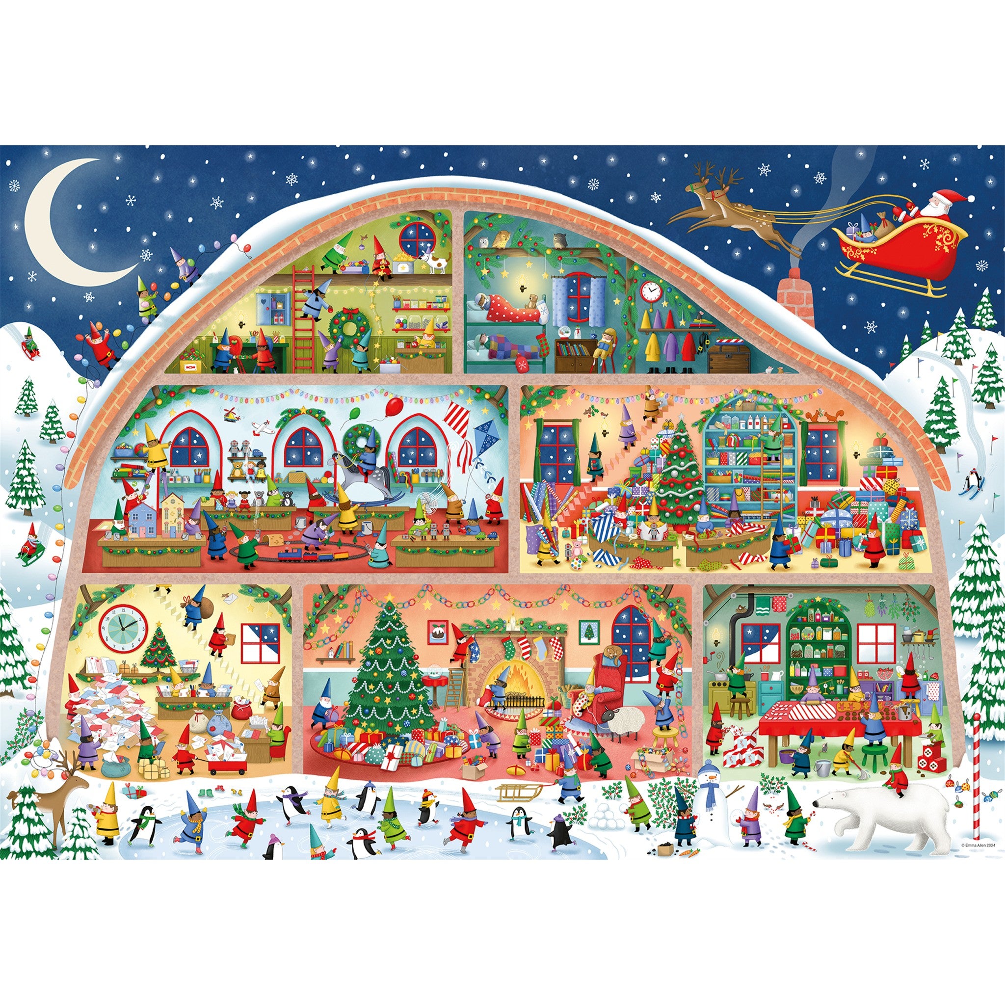 Santa's Workshop 1000 Piece Puzzle