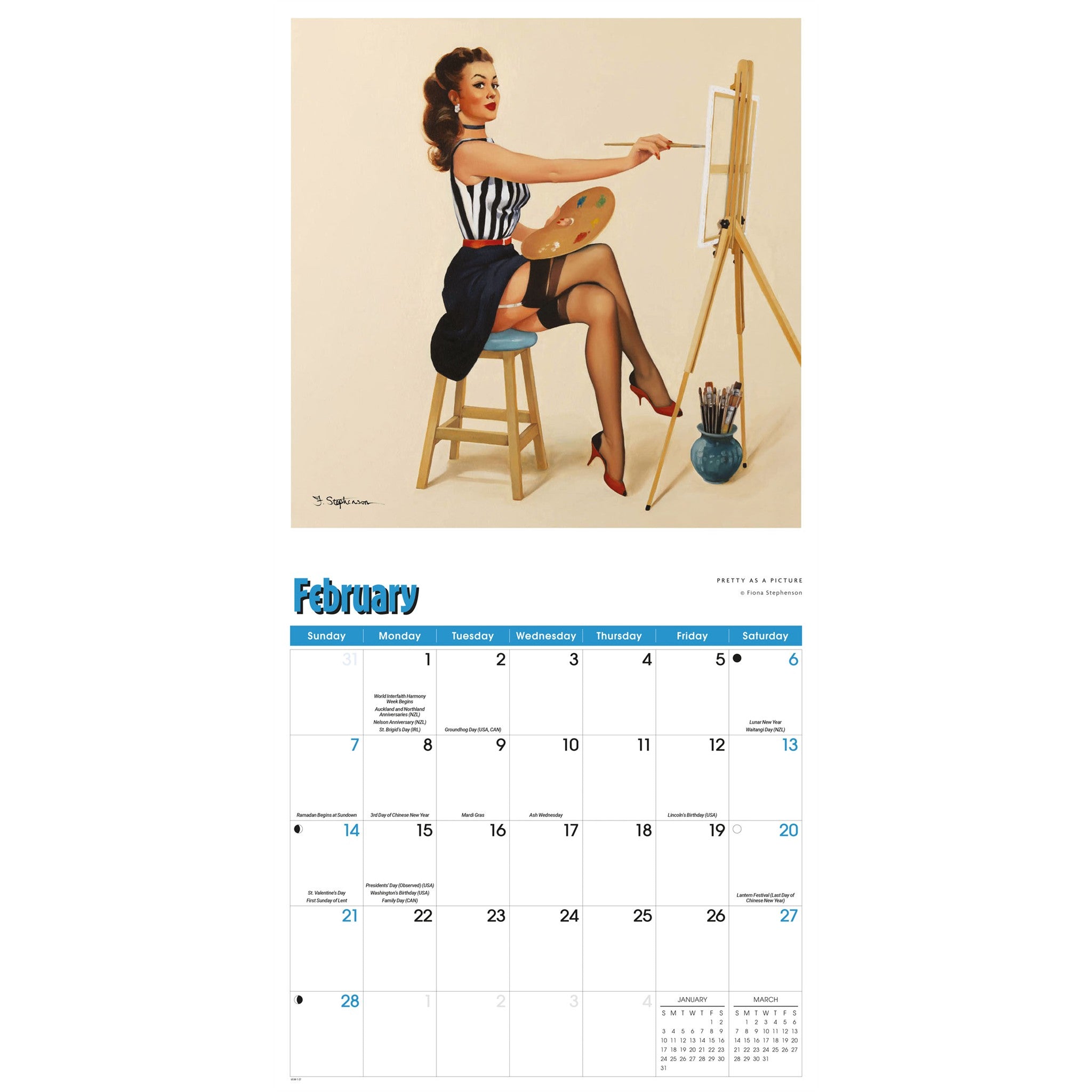 Pin Ups 2027 Wall Calendar