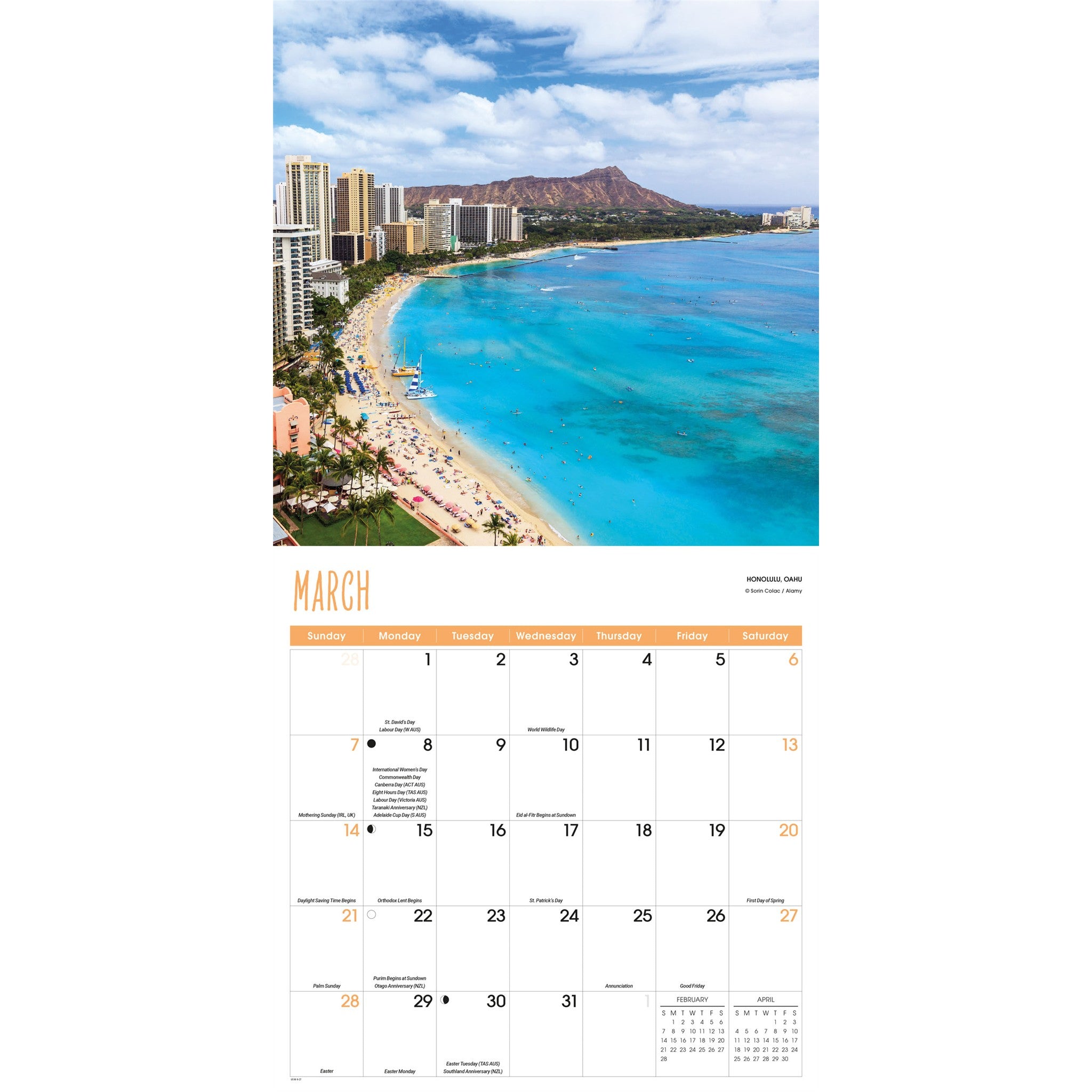 Hawaii 2027 Wall Calendar