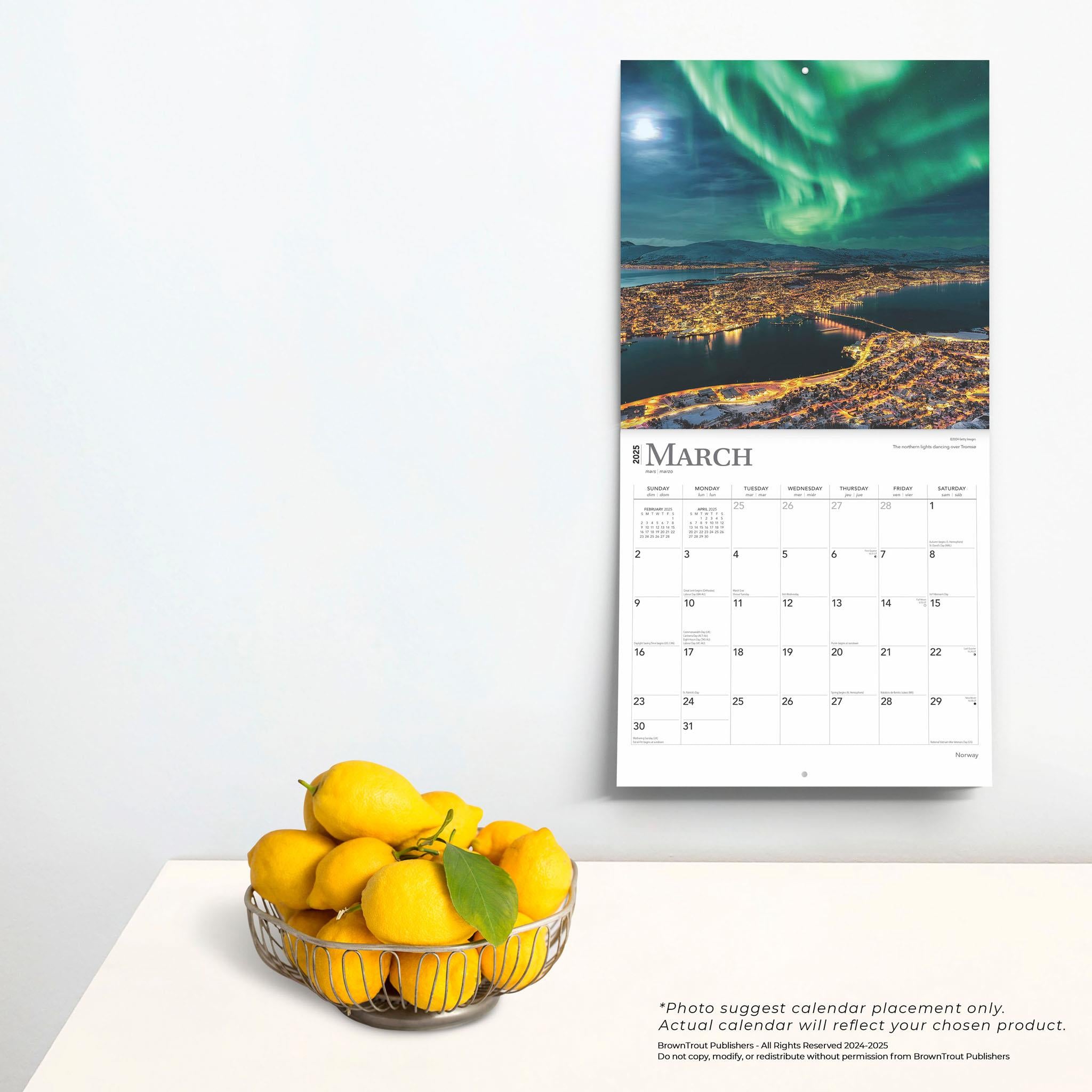 Norway Wall 2025 Calendar