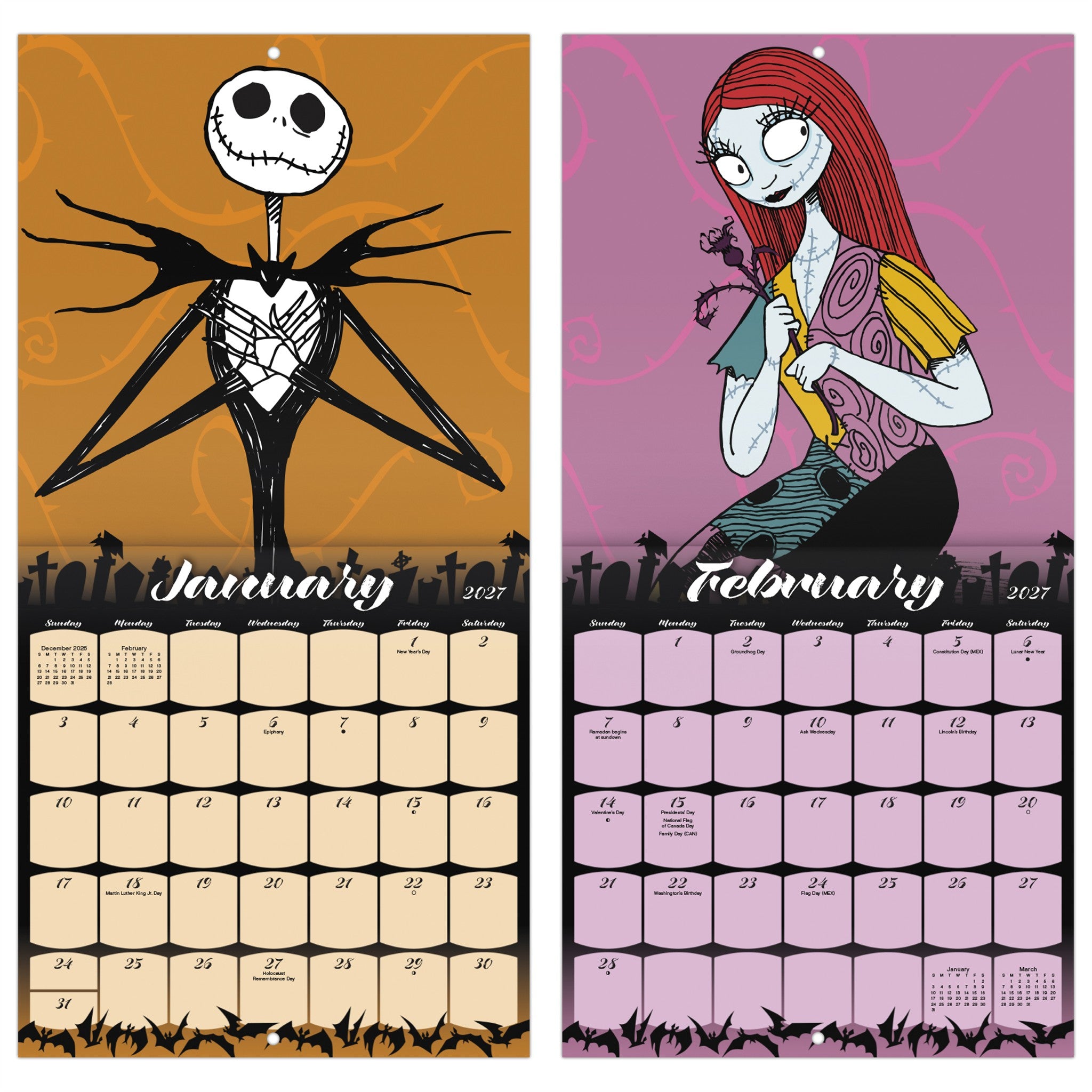 Nightmare Before Christmas 2027 Mini Calendar