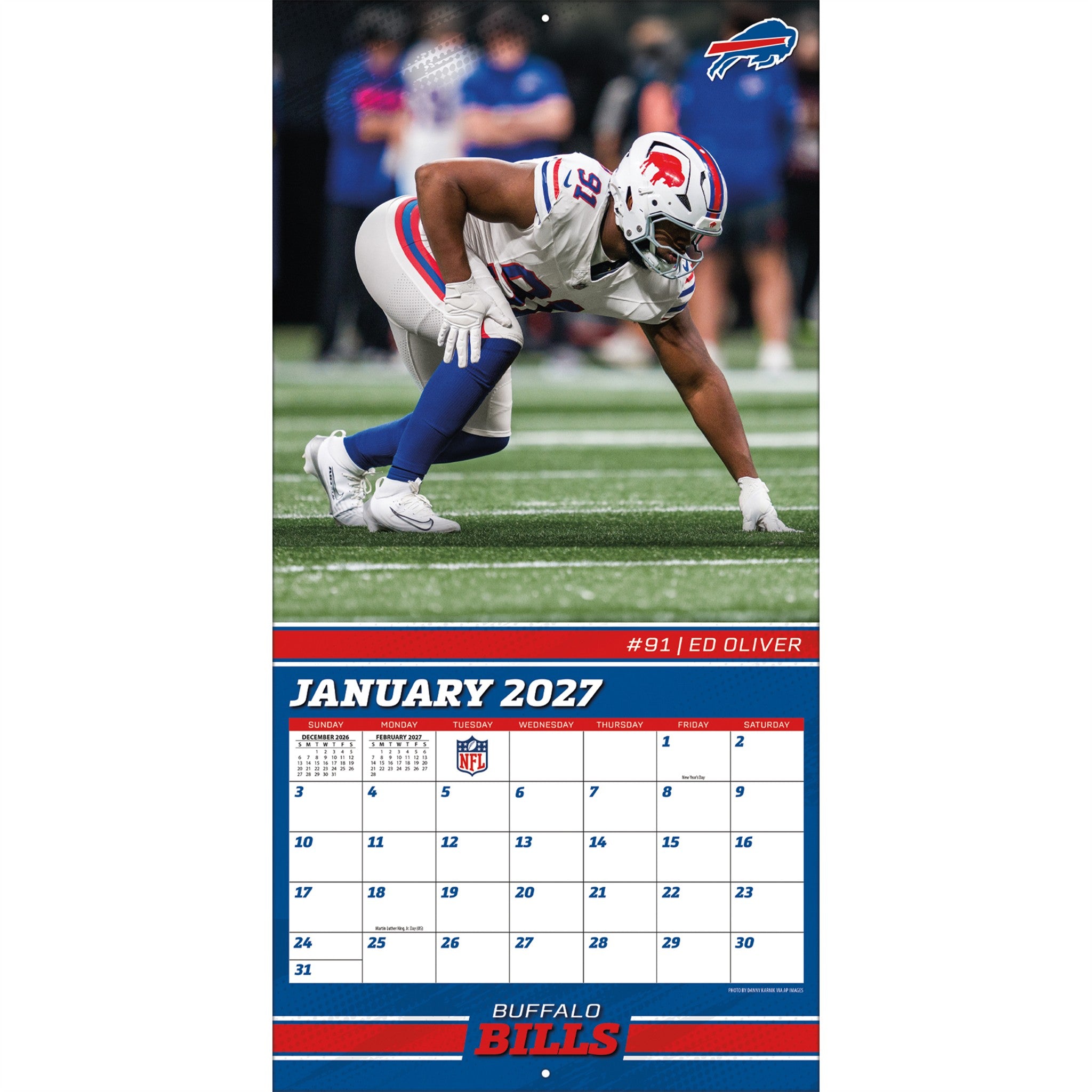 NFL Buffalo Bills 2027 Wall Calendar