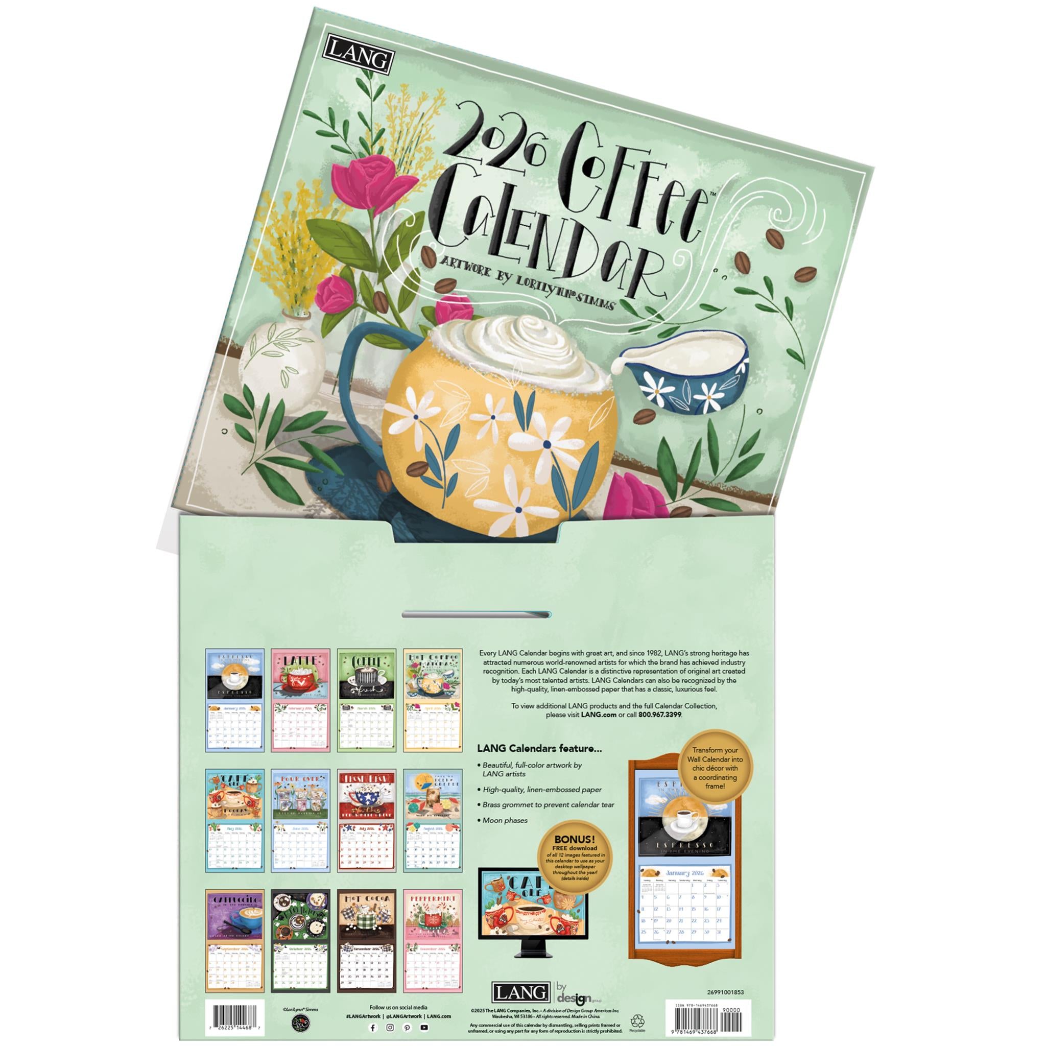 Coffee 2026 Deluxe Wall Calendar - Online Only