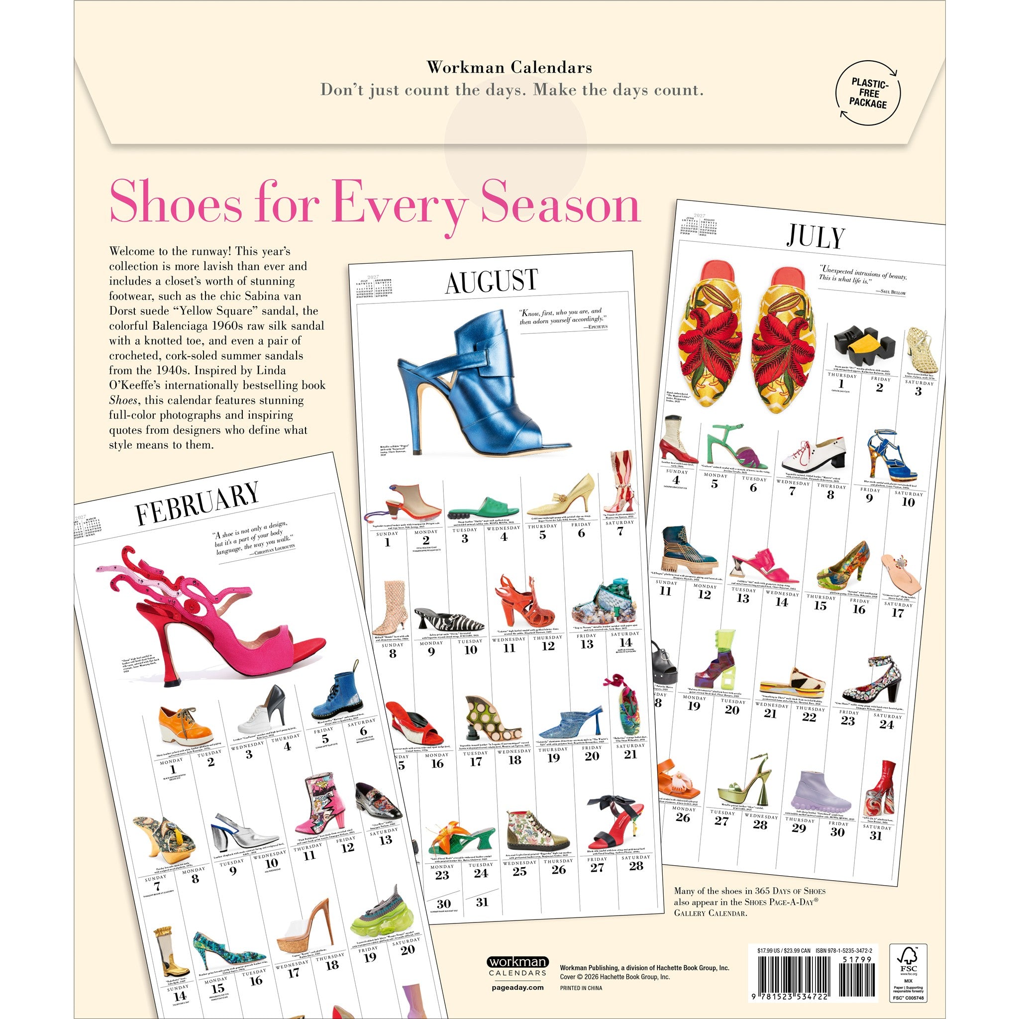 365 Days of Shoes 2027 Wall Calendar