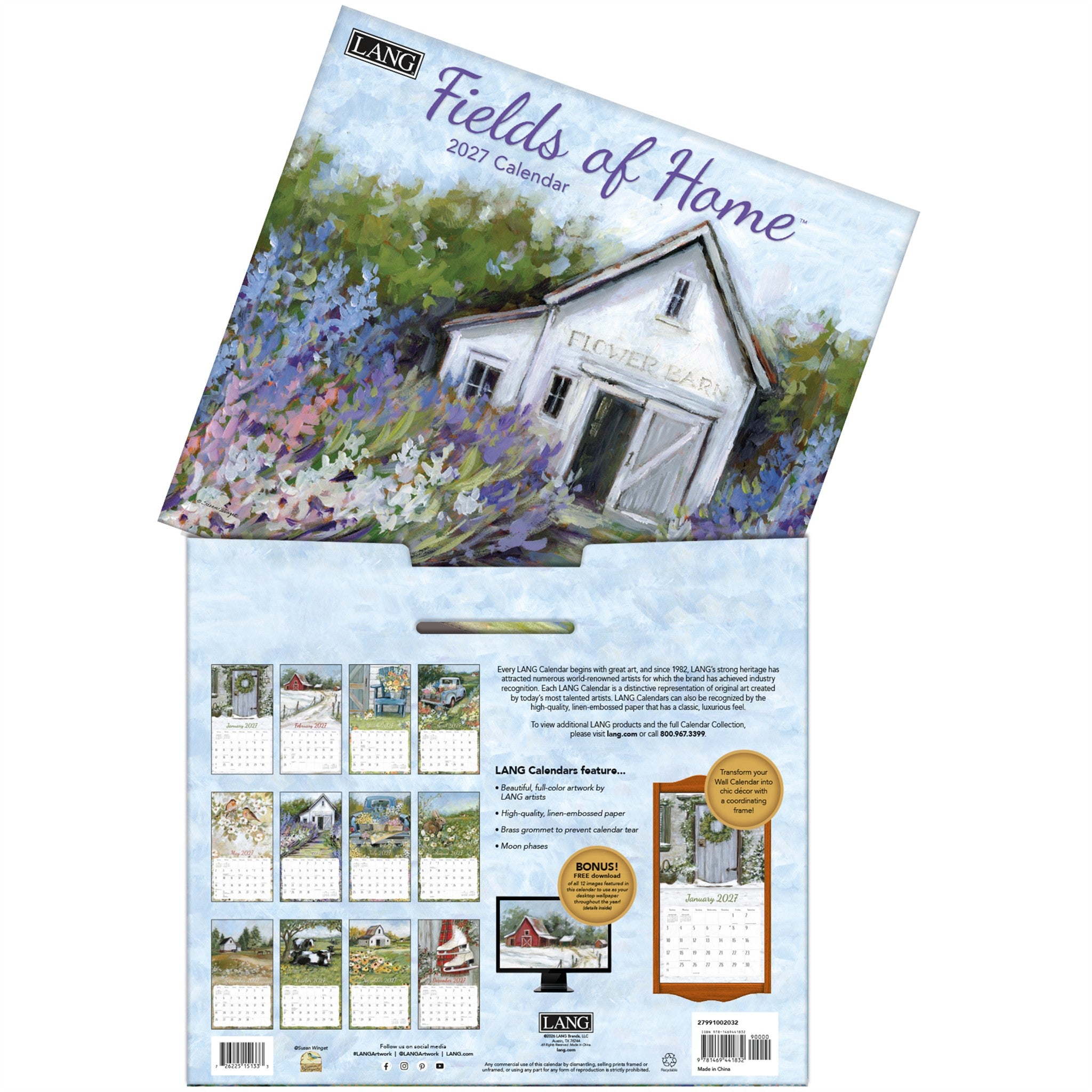 Fields Of Home 2027 Wall Calendar - Online Only