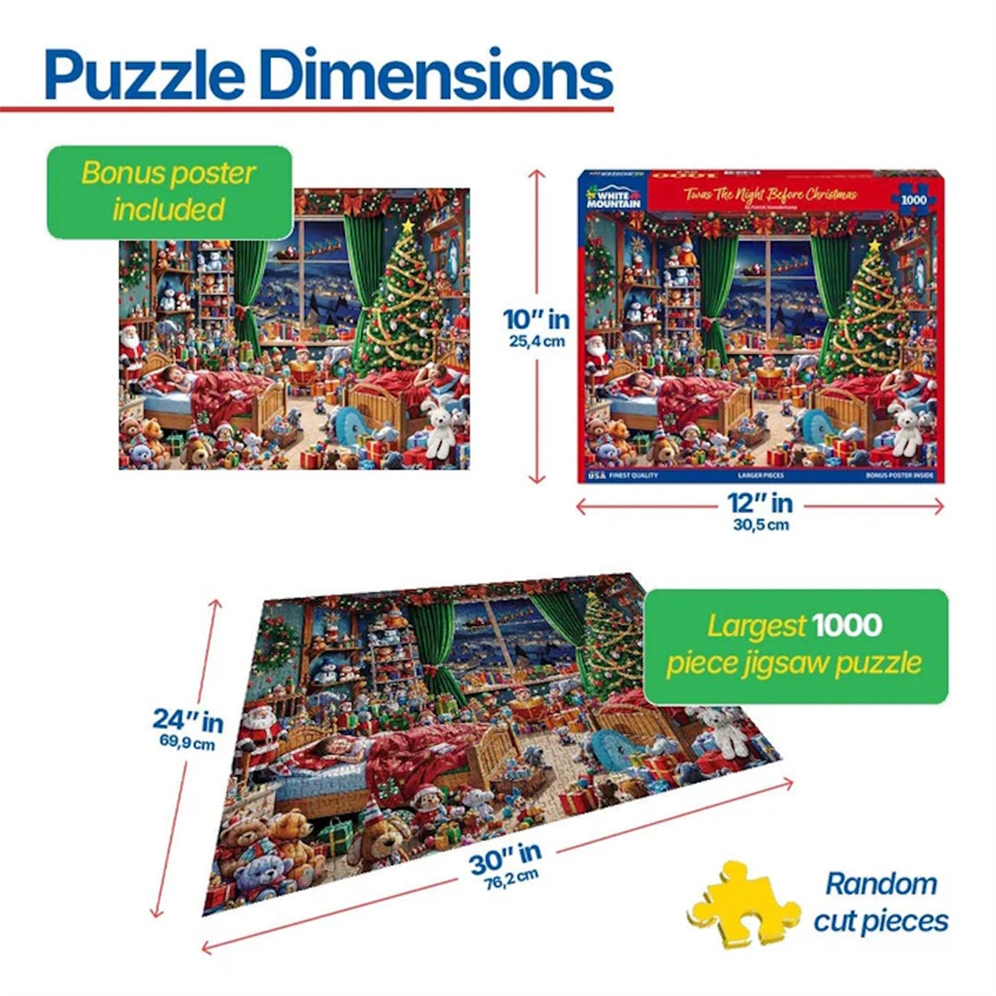 Twas The Night Before Christmas 1000 Piece Puzzle
