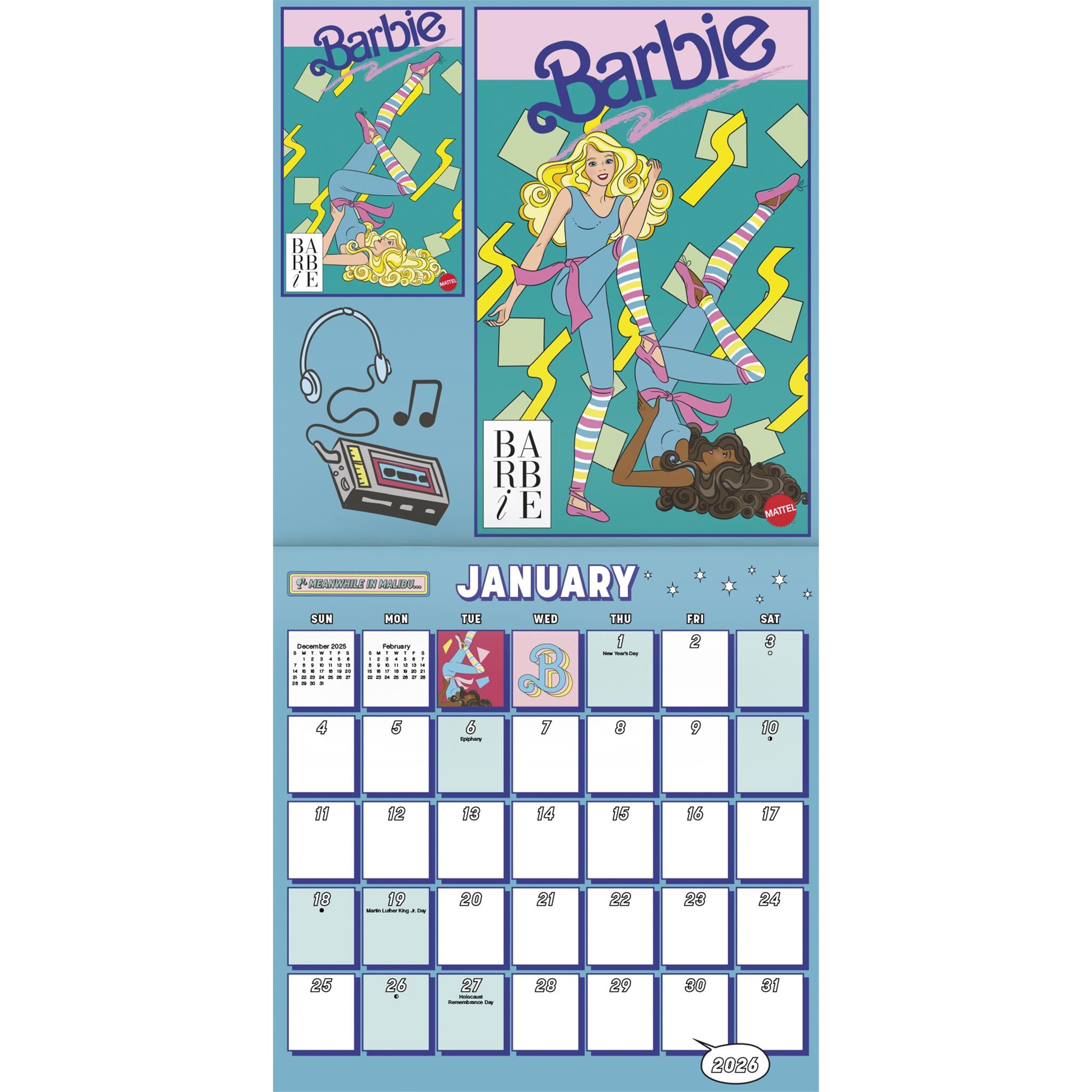 Barbie Comic 2026 Wall Calendar
