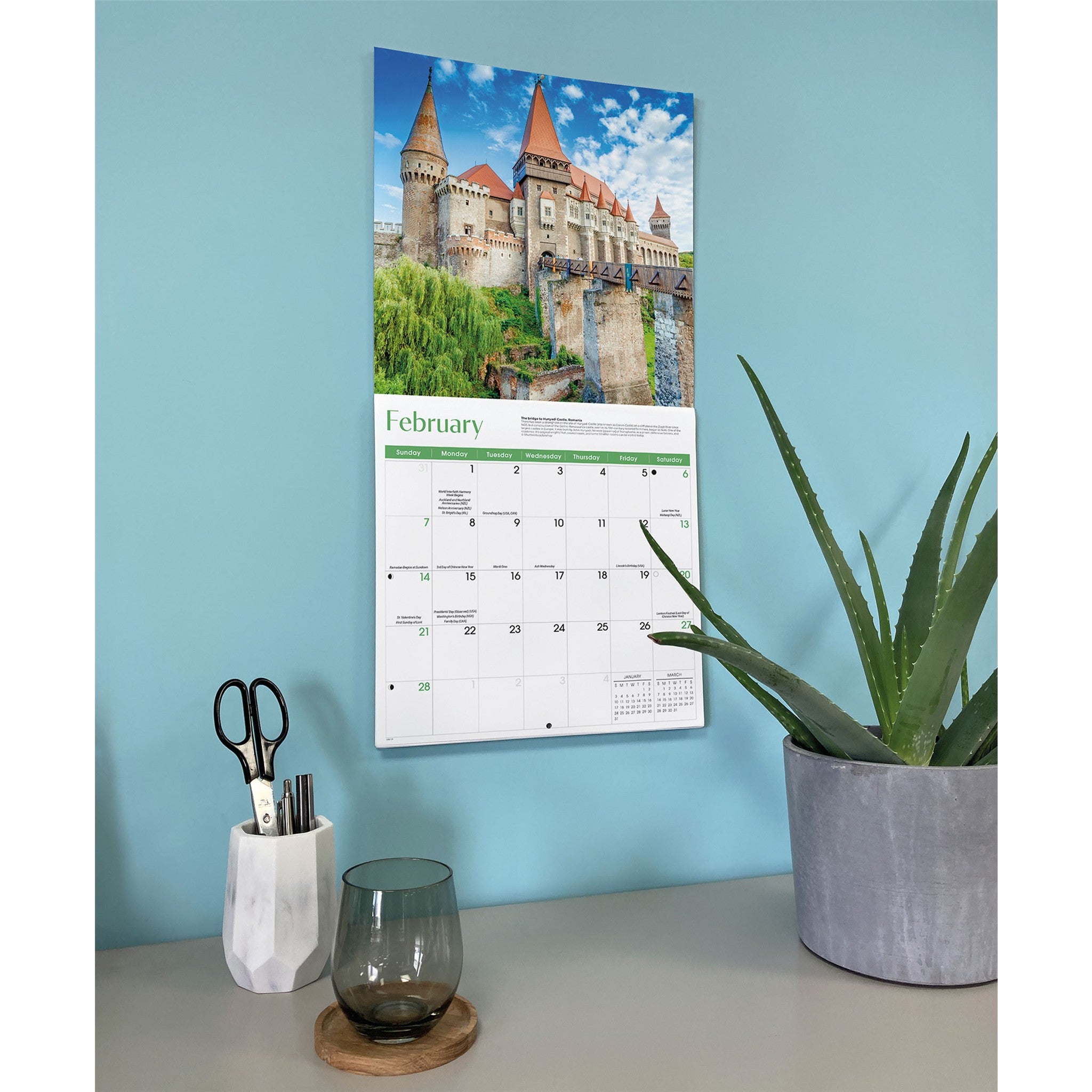 Castles 2027 Wall Calendar