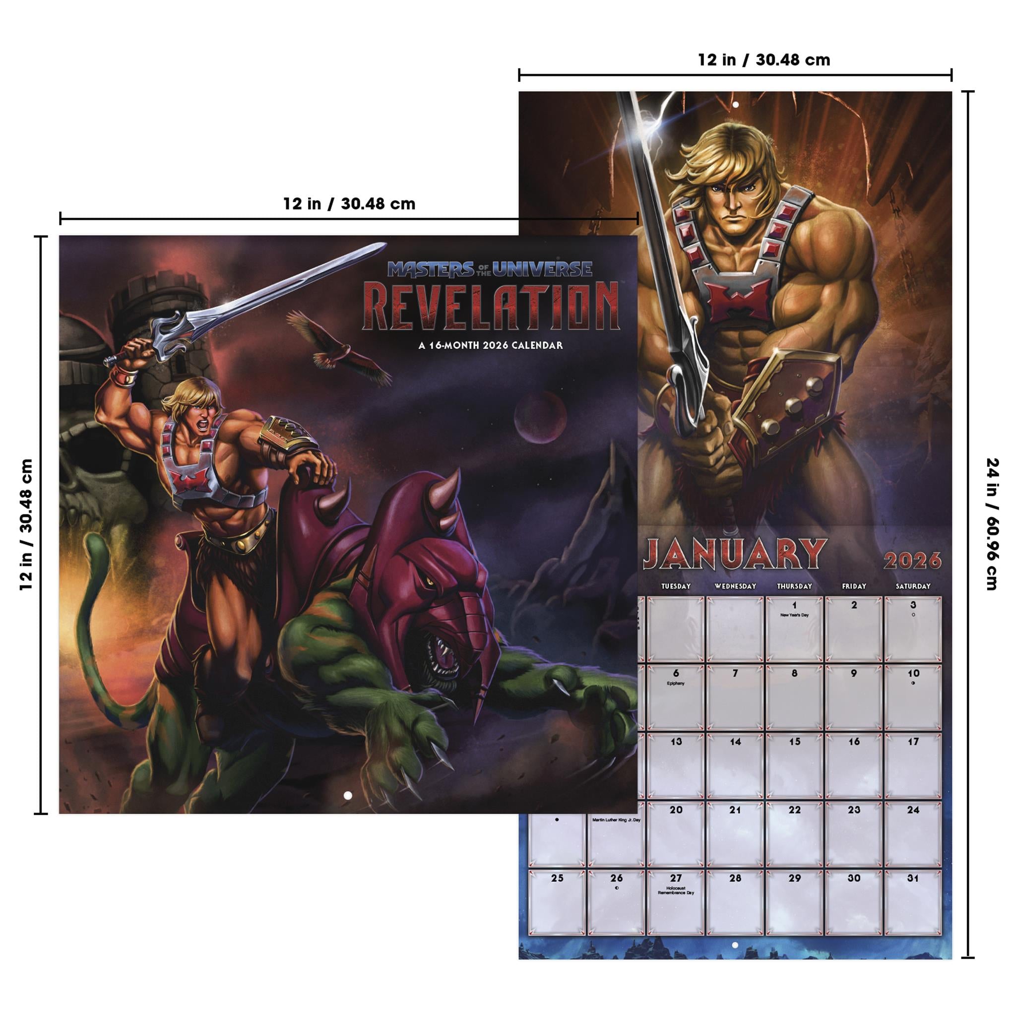 Masters Of The Universe 2026 Wall Calendar - Online Only