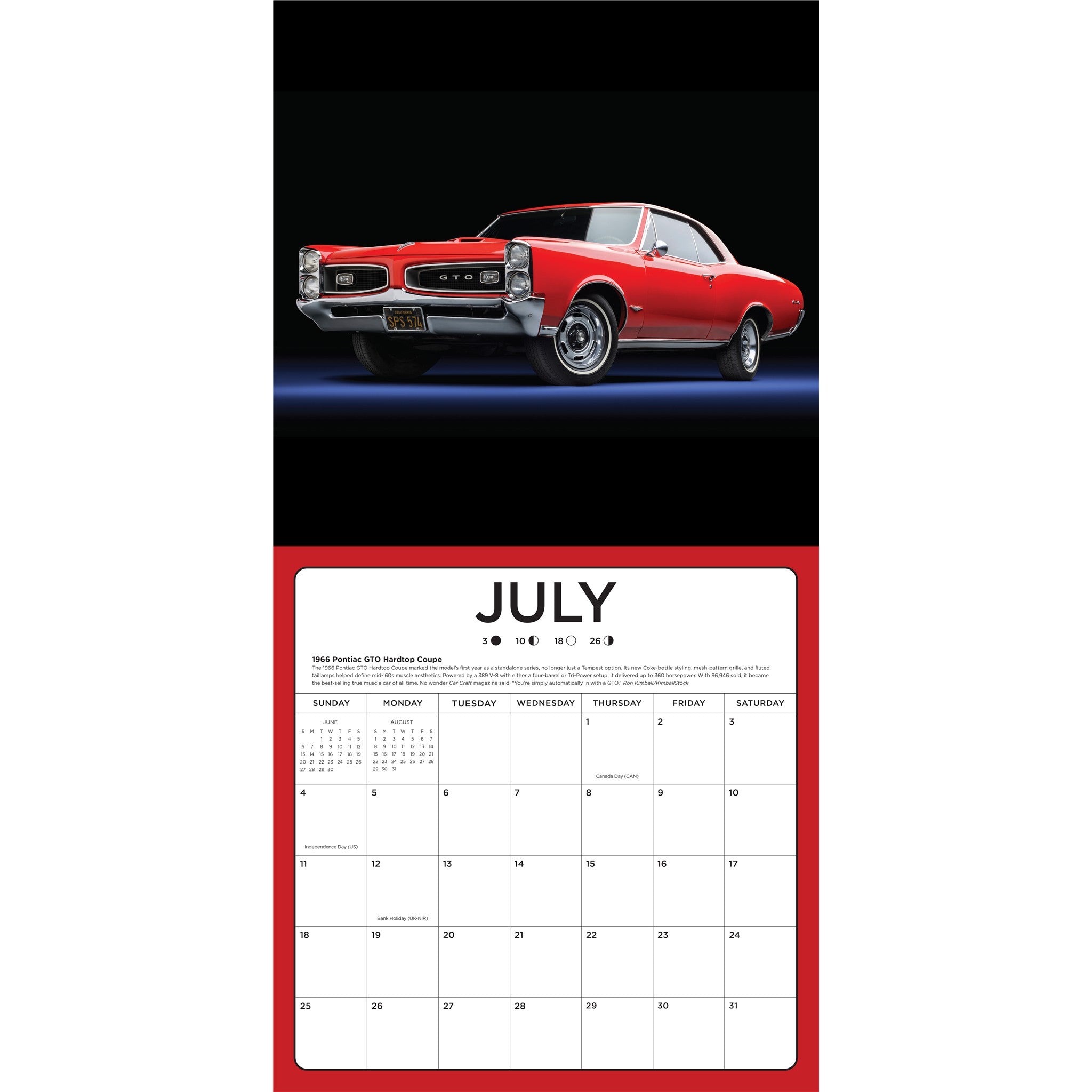 Chevrolet and GM Muscle Cars 2027 Wall Calendar
