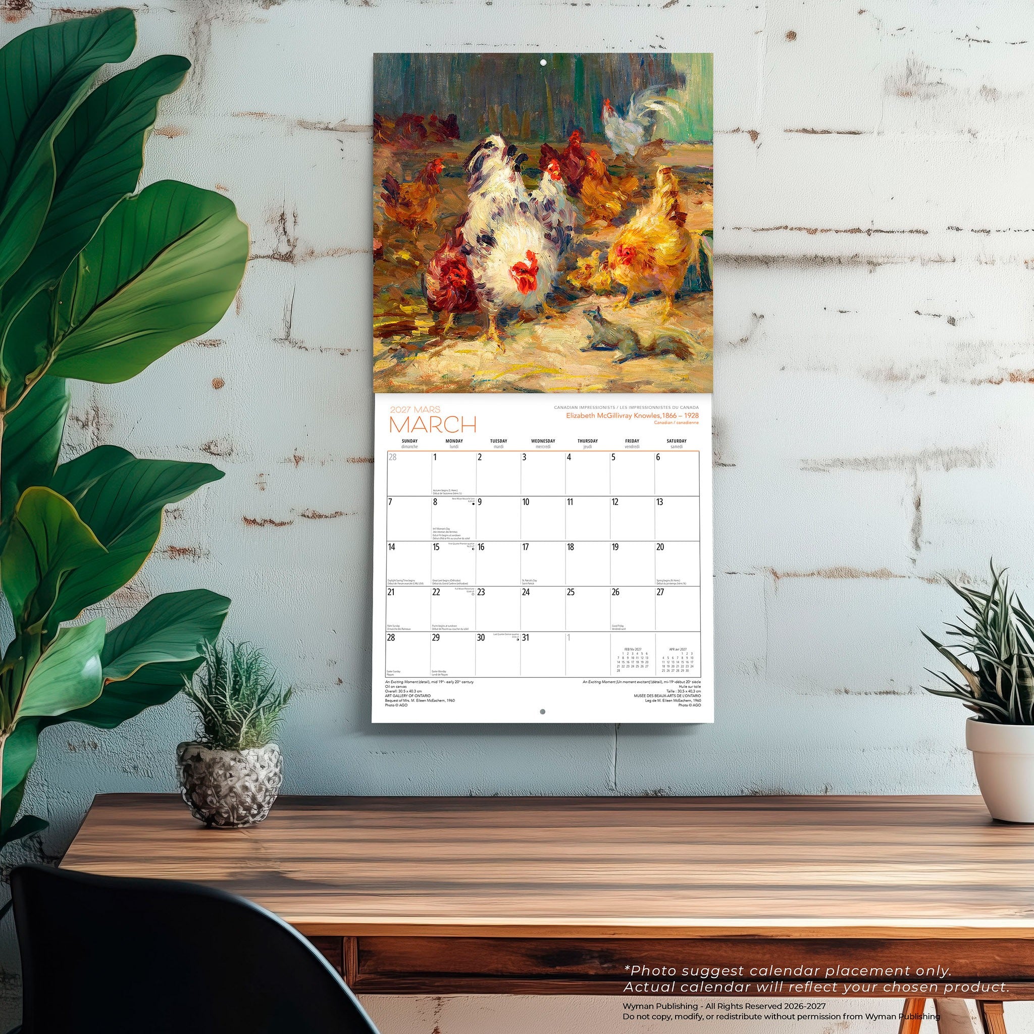 Canadian Impressionists / Les impressionnistes du Canada Art Gallery of Ontario 2027 Wall Calendar