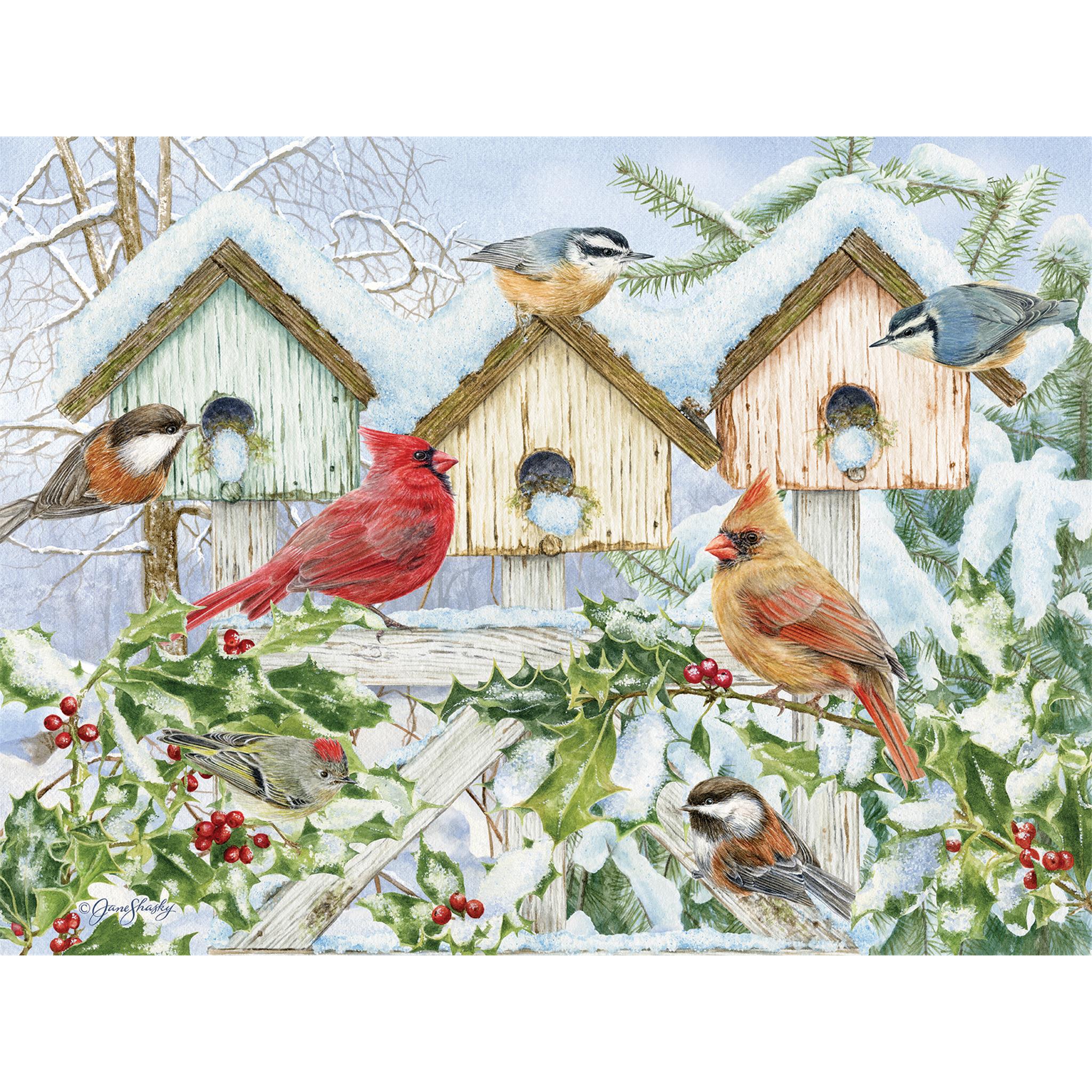 5669)デリア・レイス　版画「Winter Vacation」22/30 Winter Chorus 275 Piece Puzzle Cobble Hill