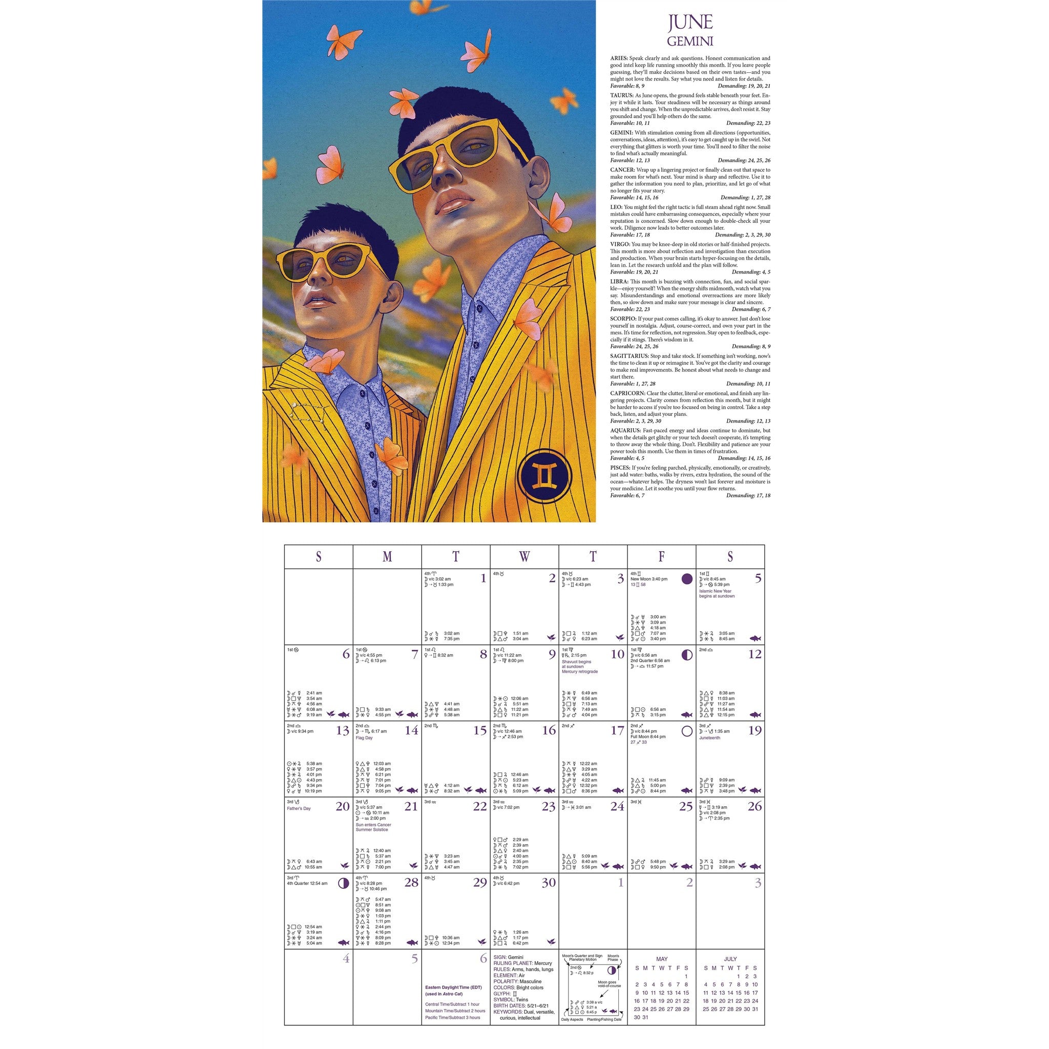 Astrological 2027 Wall Calendar