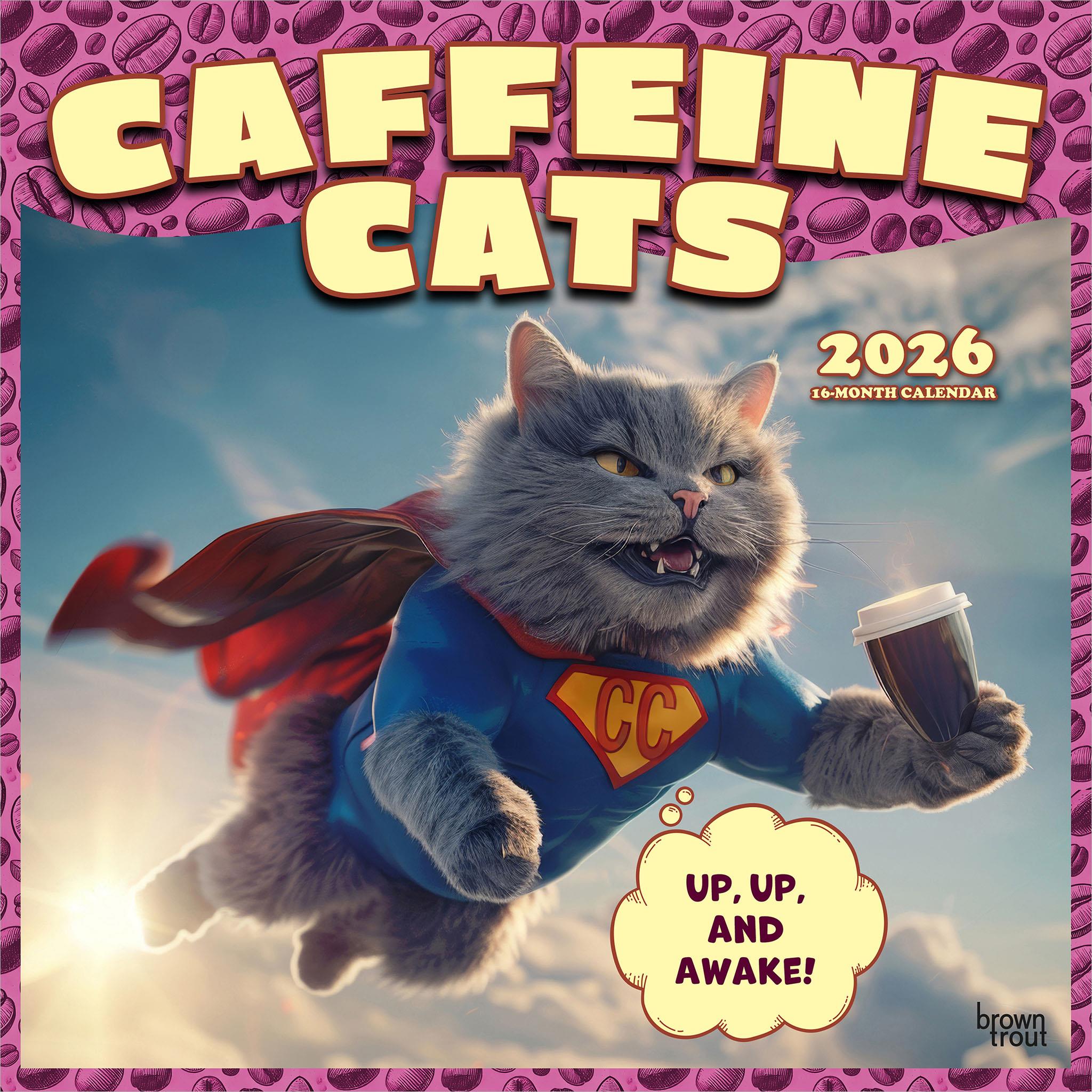 Caffeine Cats 2026 Wall Calendar - Online Exclusive