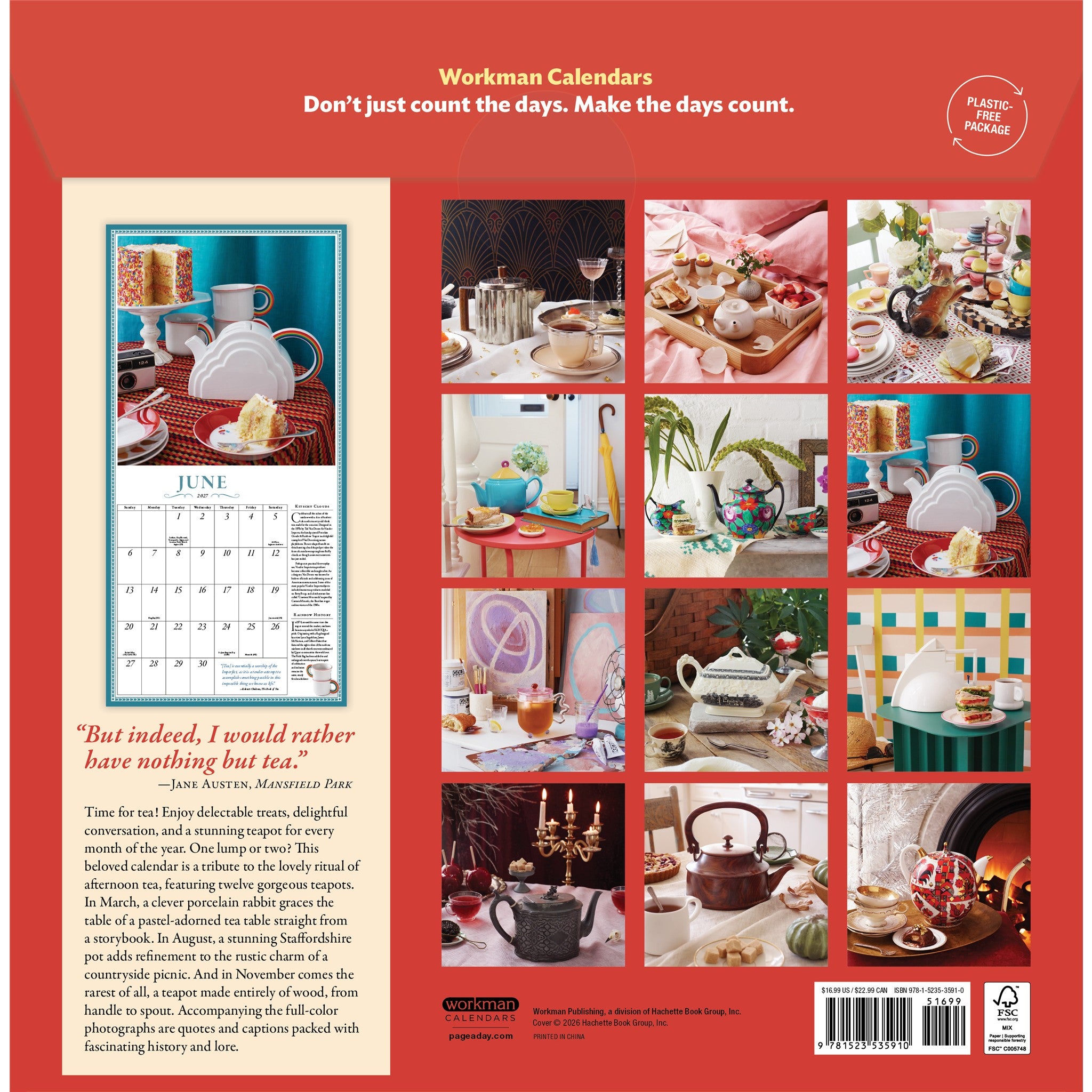 Collectible Teapot 2027 Wall Calendar