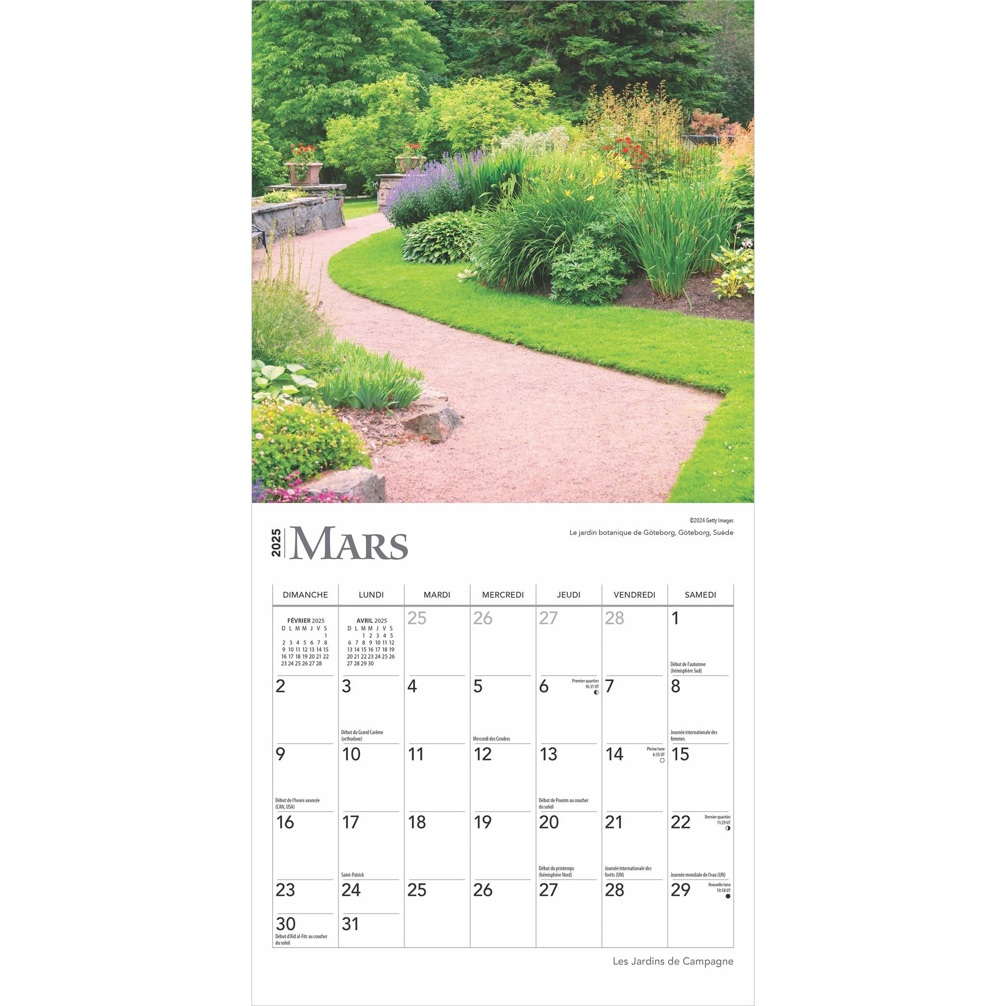 Les Jardins De Campagne Mini 2025 Calendar (French)