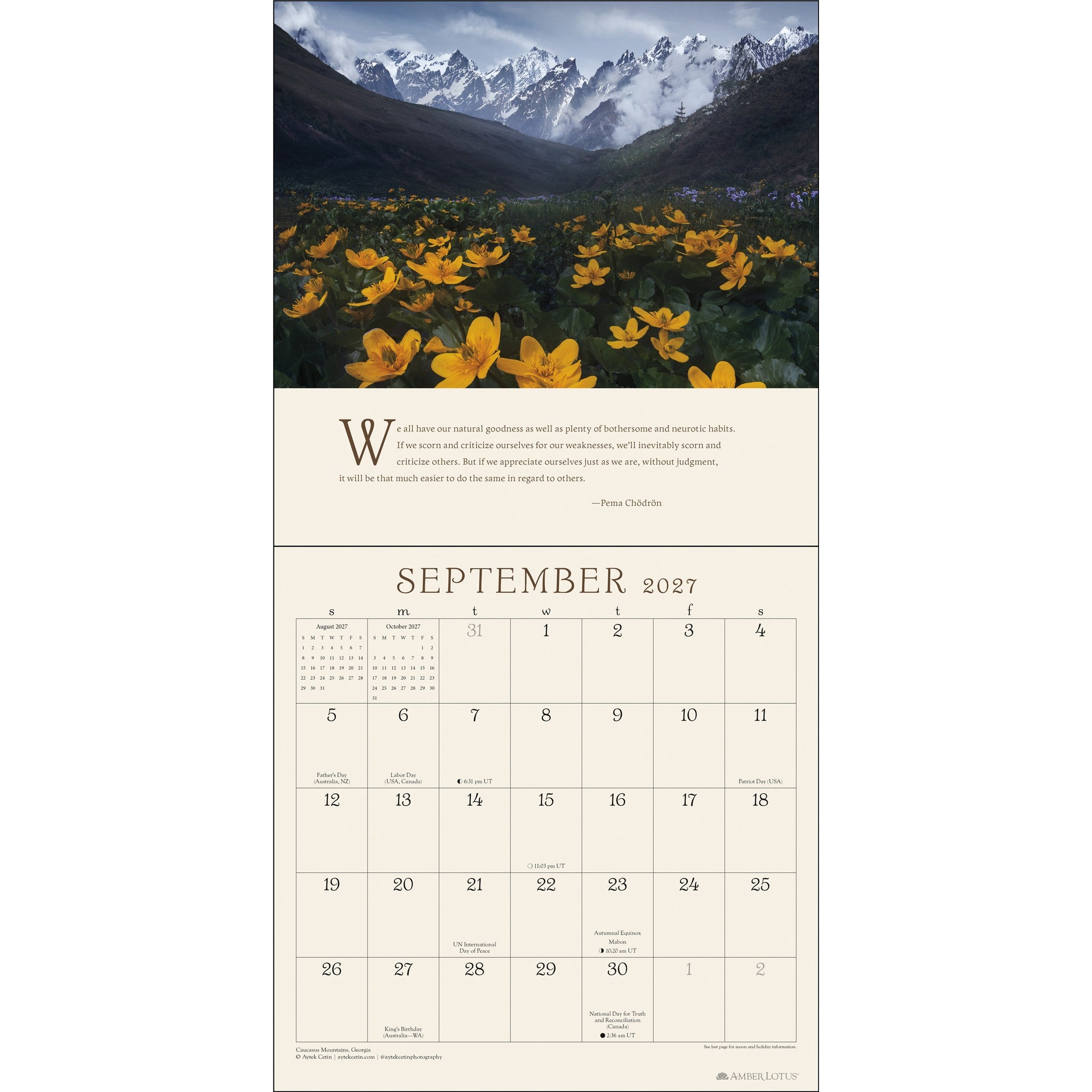 Pema Chödrön 2027 Wall Calendar - Online Only