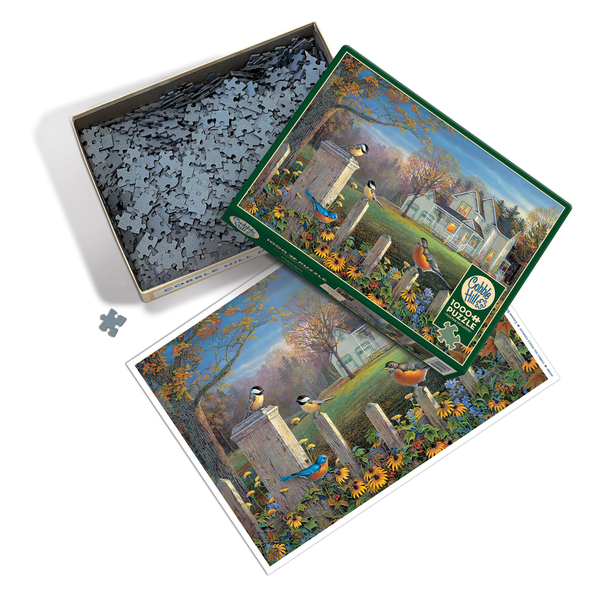 COBBLE HILL 1000-Piece Puzzle - Evening Service | Nostalgic Vintage Scene With Bonus Poster, Made In USA