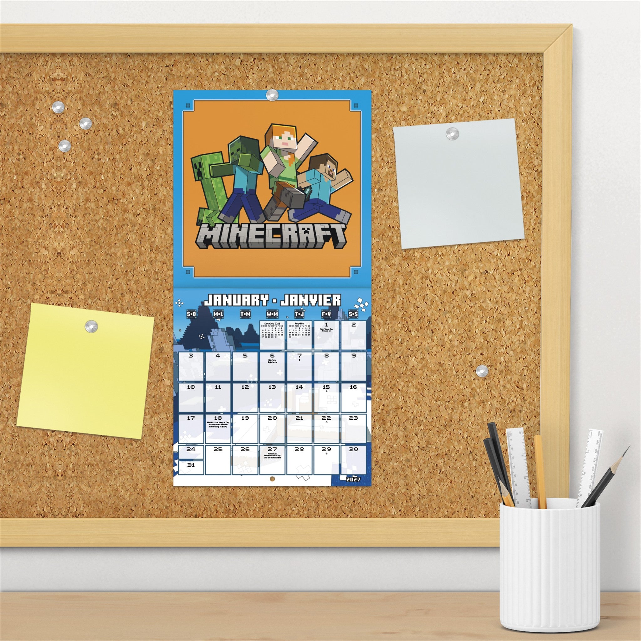 Minecraft 2027 Mini Calendar