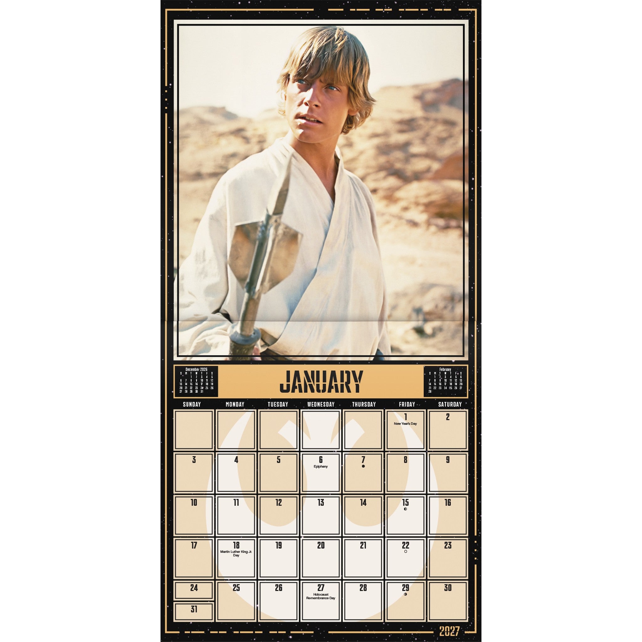 Star Wars Exclusive with Print 2027 Wall Calendar