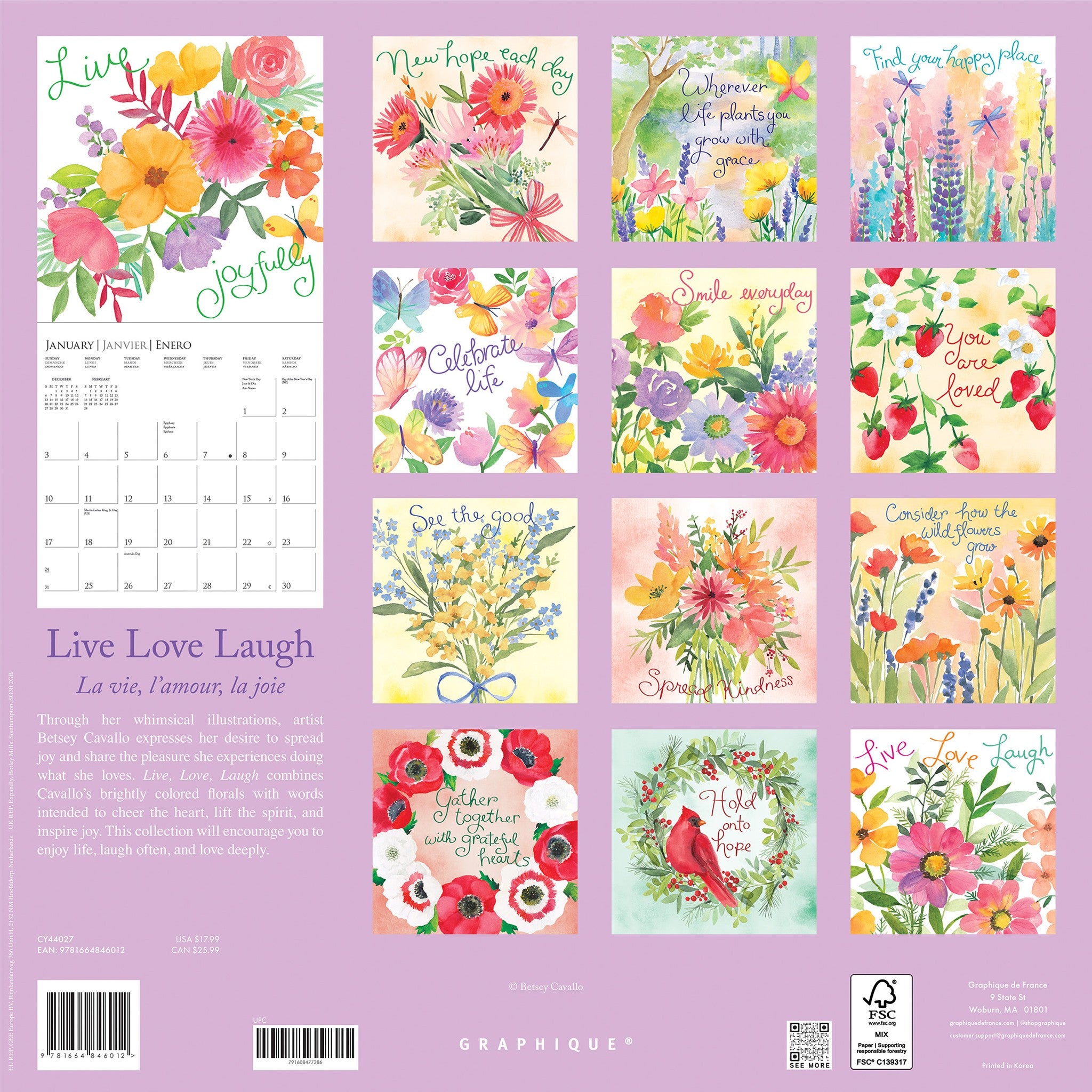 Live Love Laugh 2027 Wall Calendar
