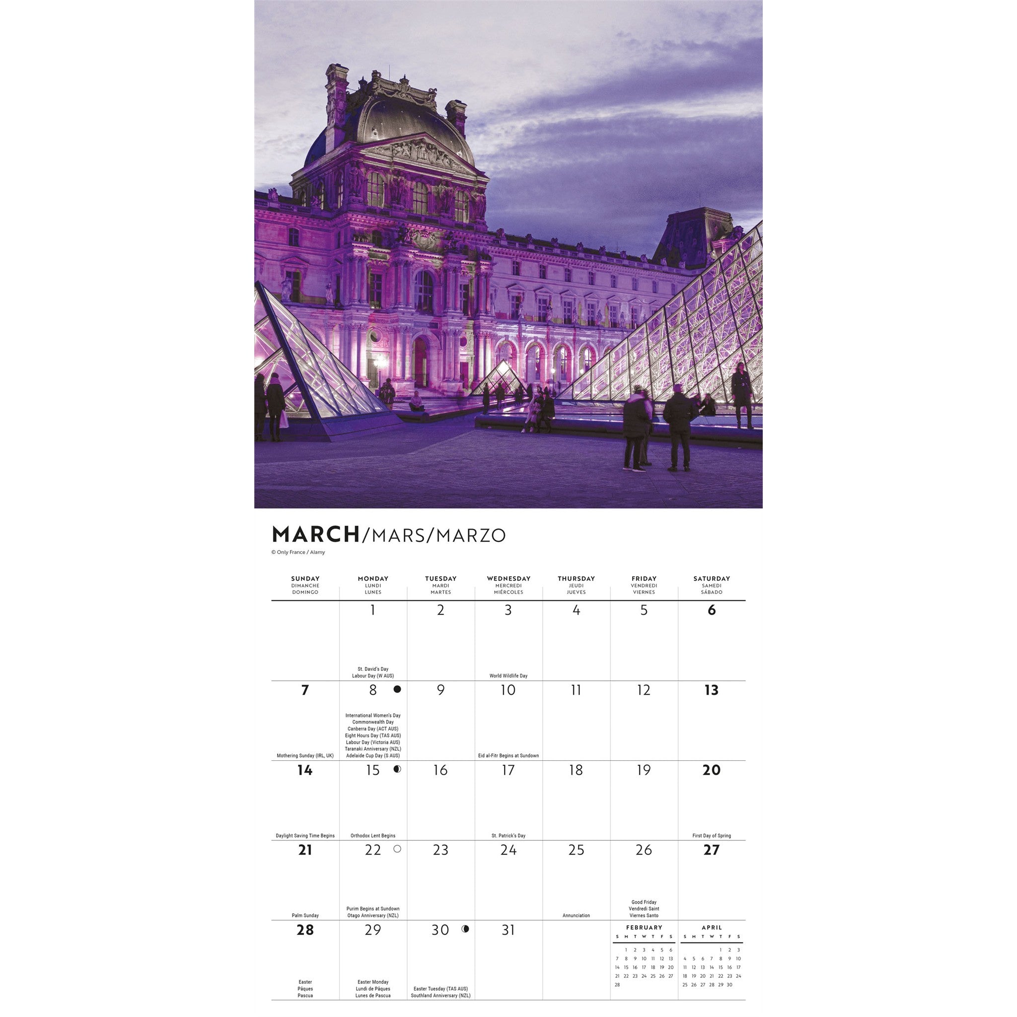Paris Lux 2027 Mini Calendar