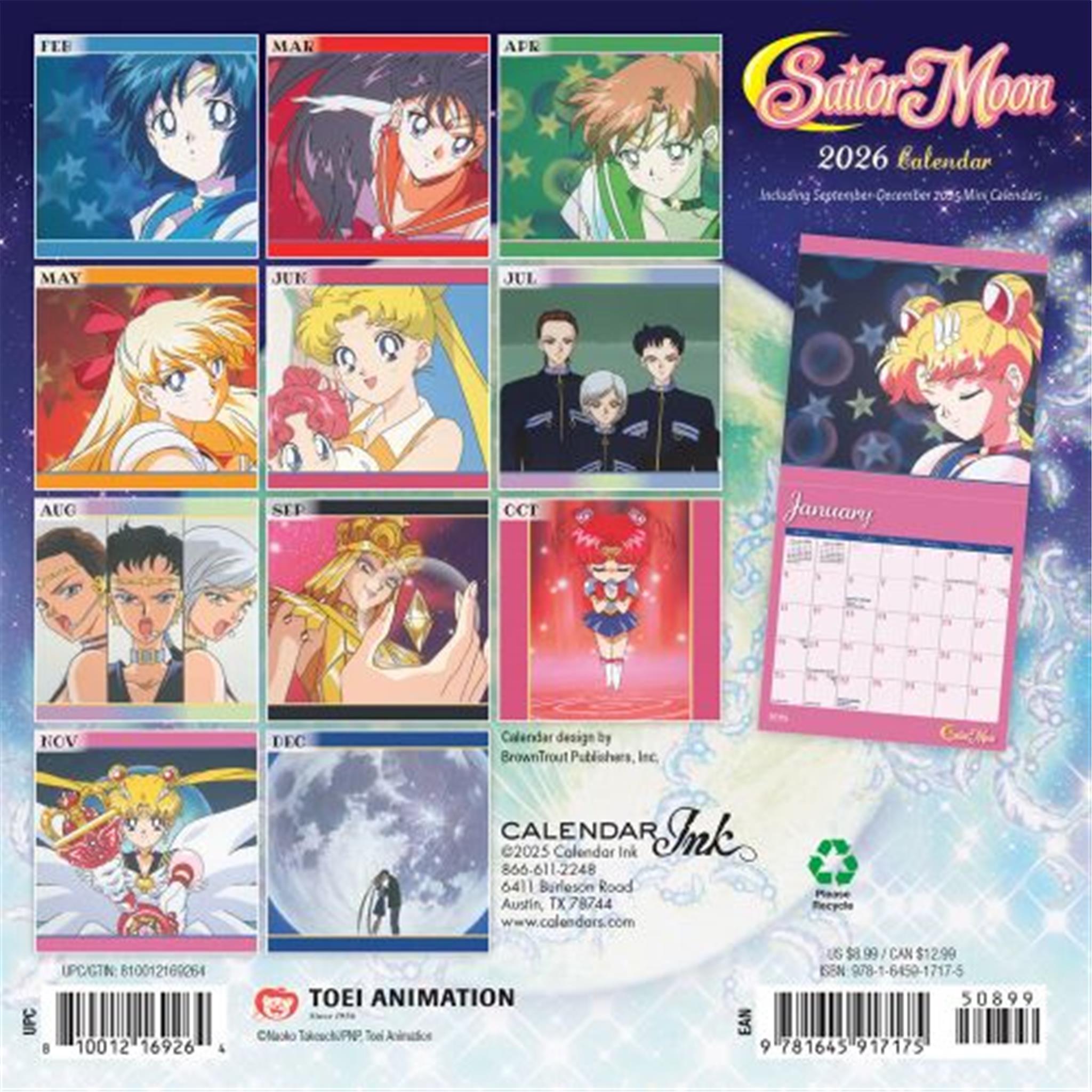 Sailor Moon 2026 Mini Calendar