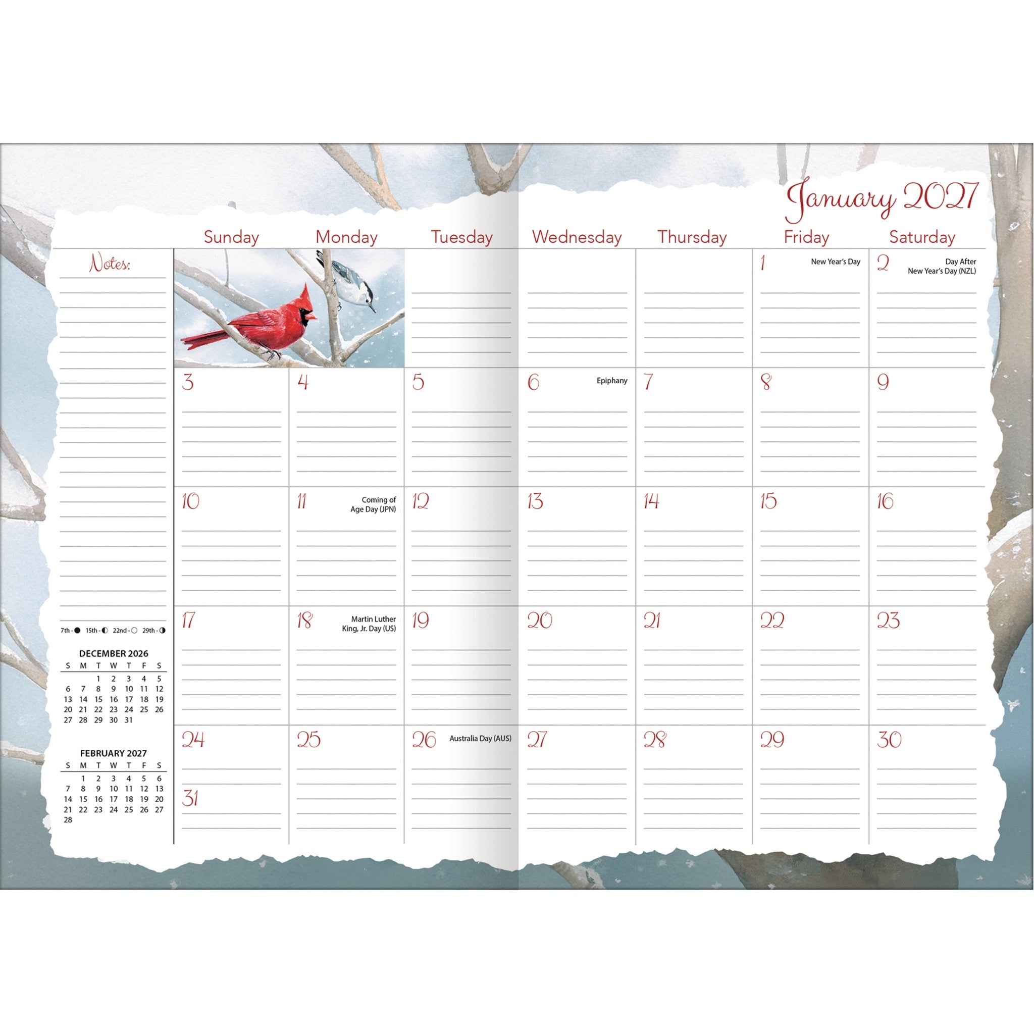Songbirds 2027 Monthly Pocket Planner