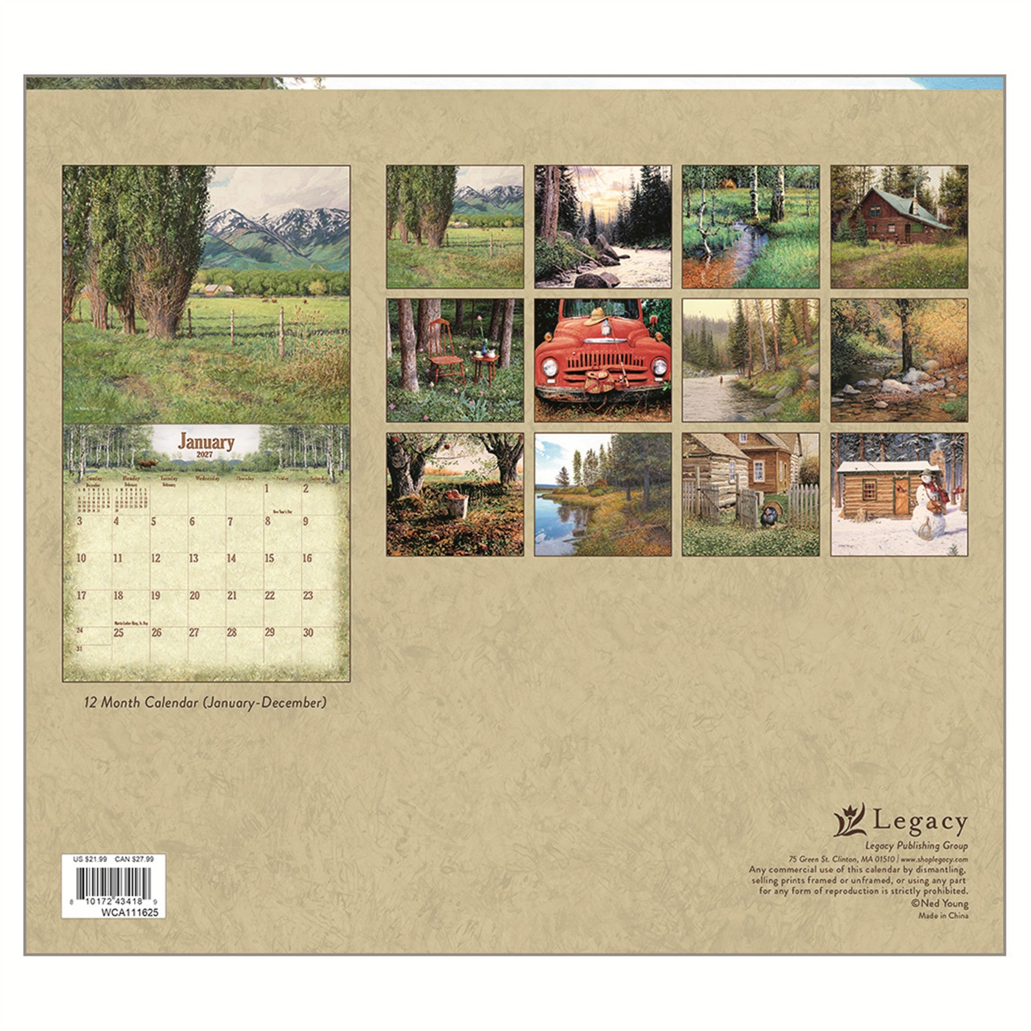 Woodland 2027 Wall Calendar