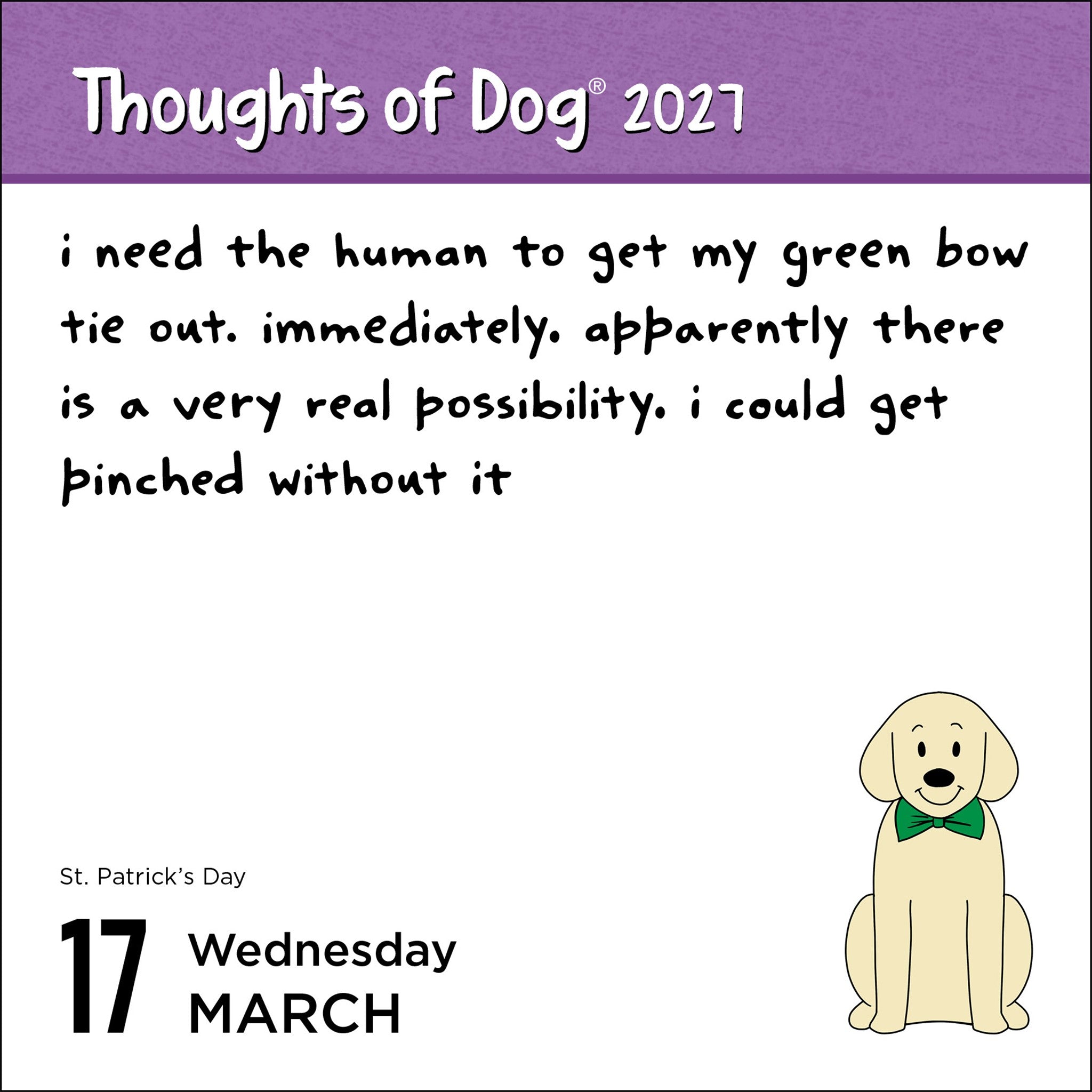 Thoughts of Dog 2027 Box Calendar