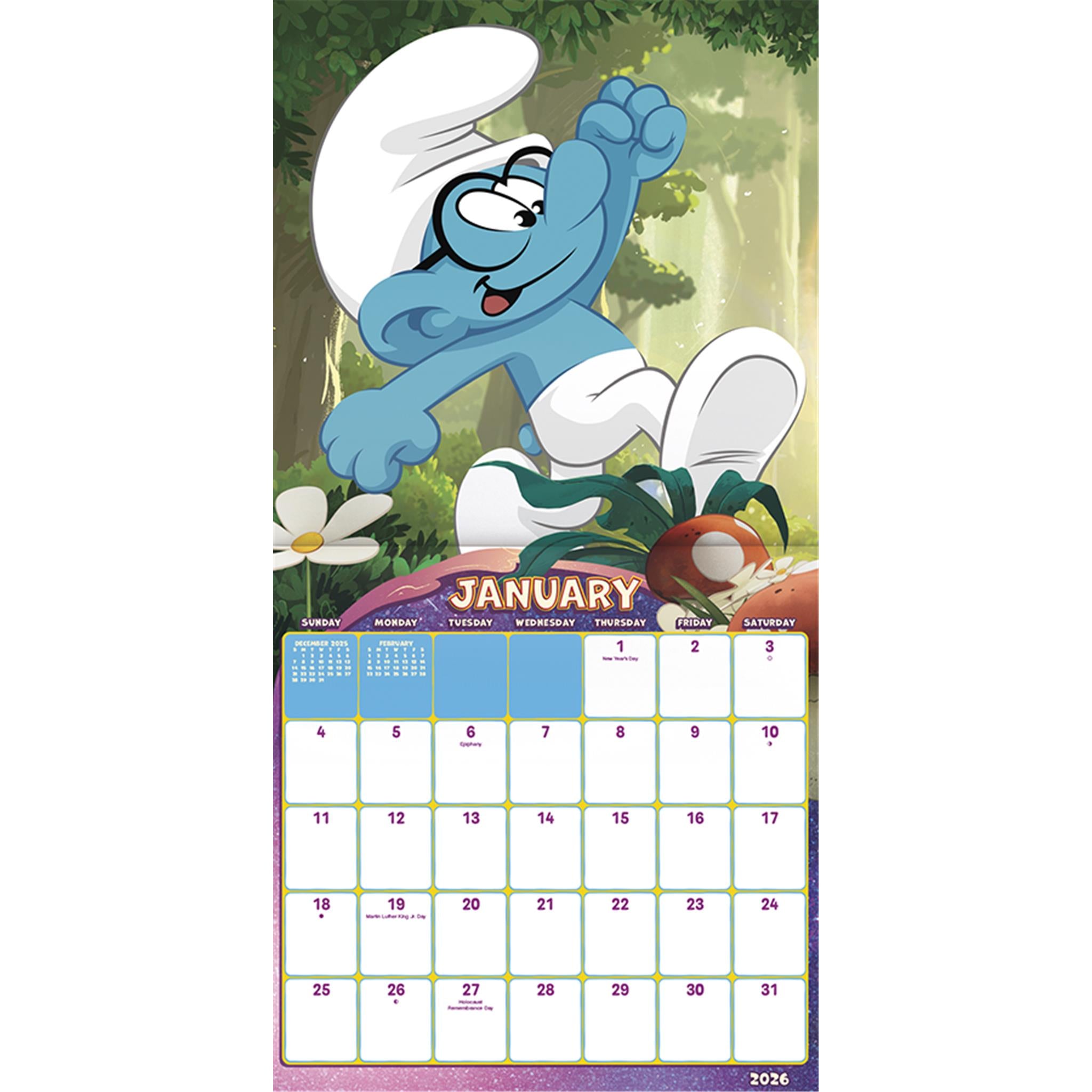 Smurfs 2 2026 Wall Calendar - Online Only