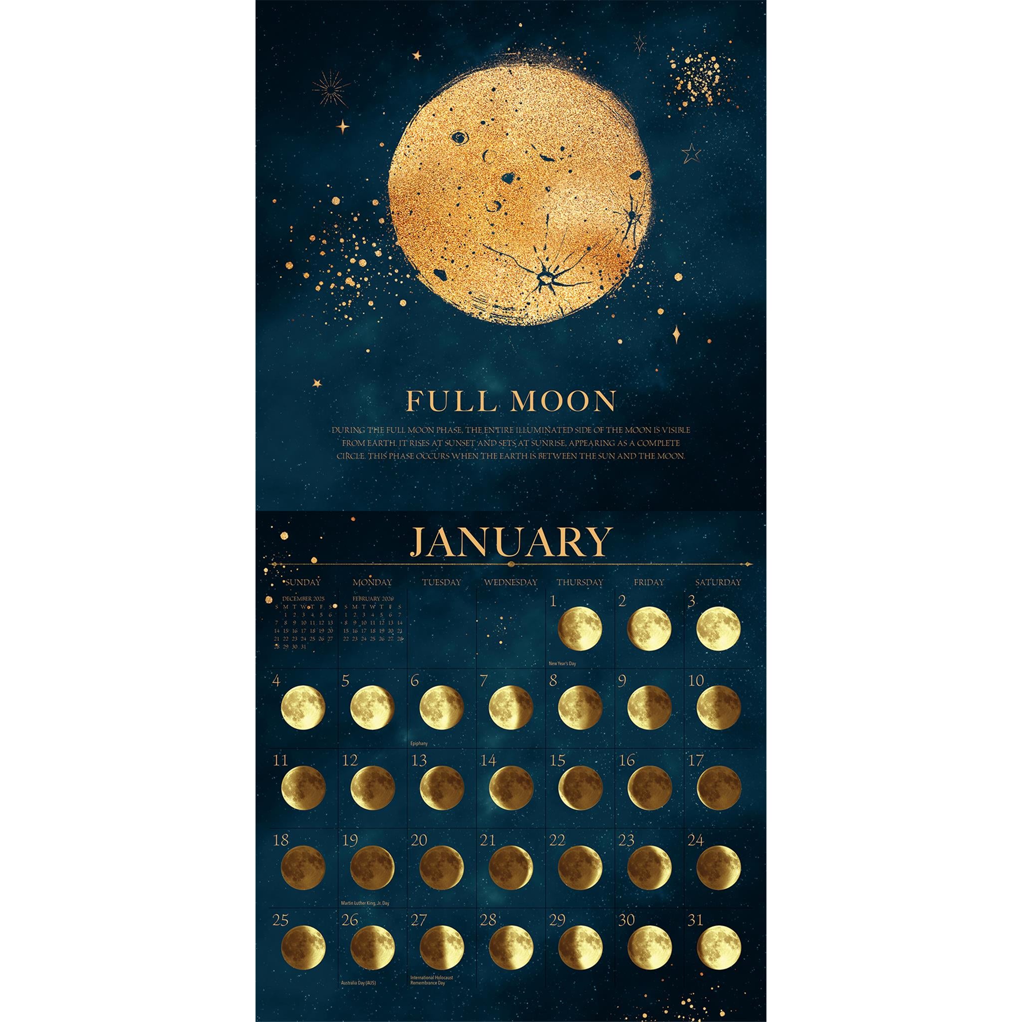 Moon Magic 2026 Wall Calendar - Online Only