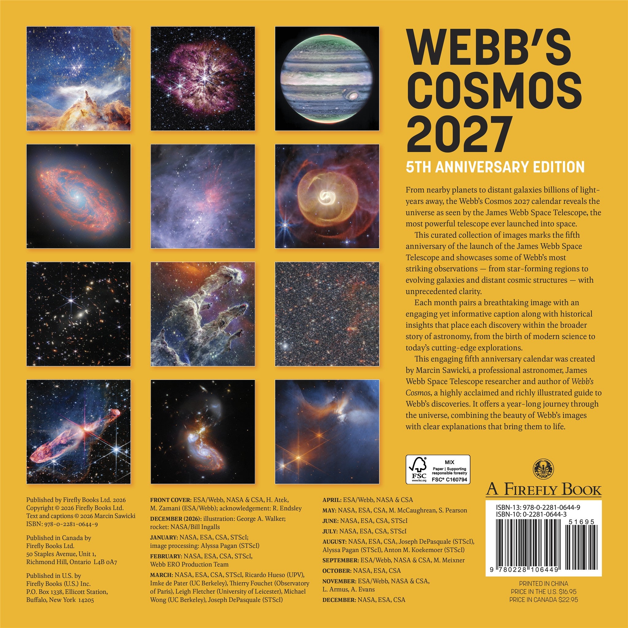 Webb's Cosmos 2027 Wall Calendar - Online Only