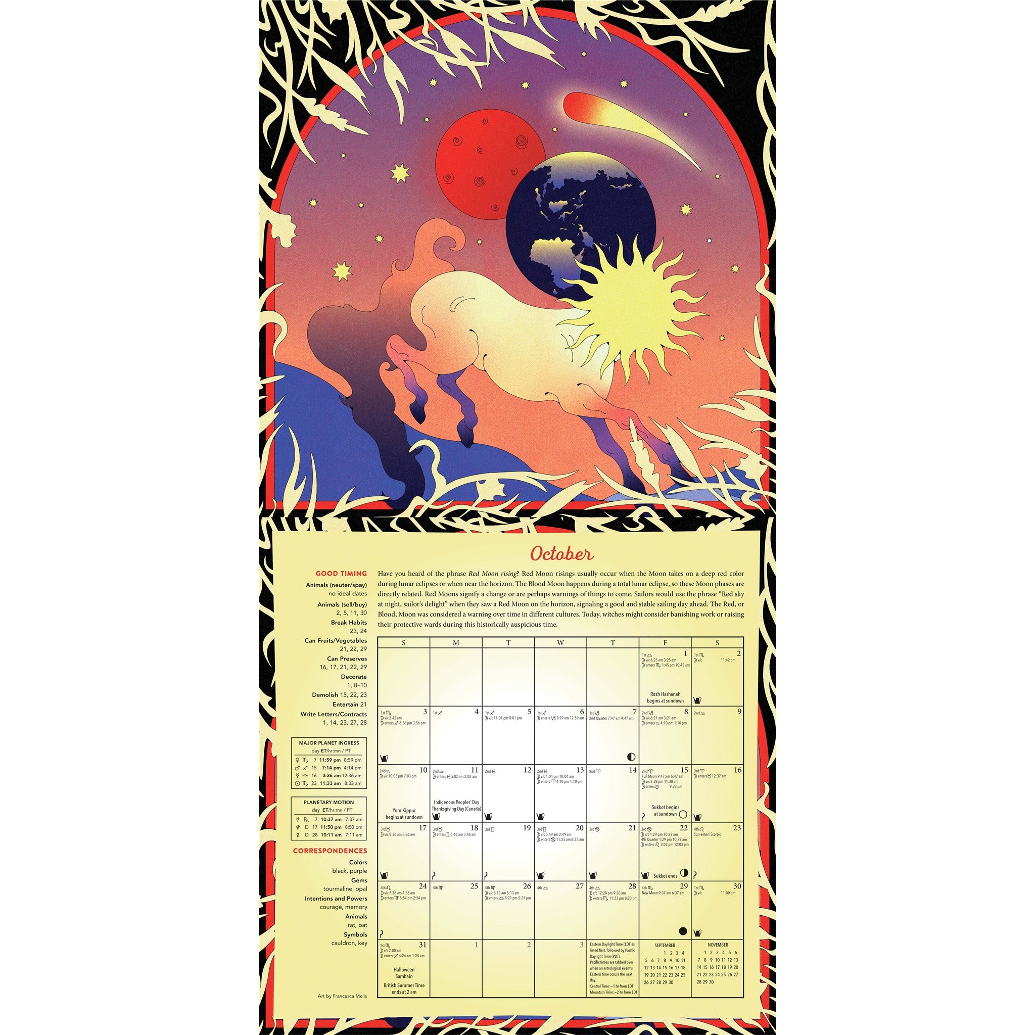 Magical Moon 2027 Wall Calendar