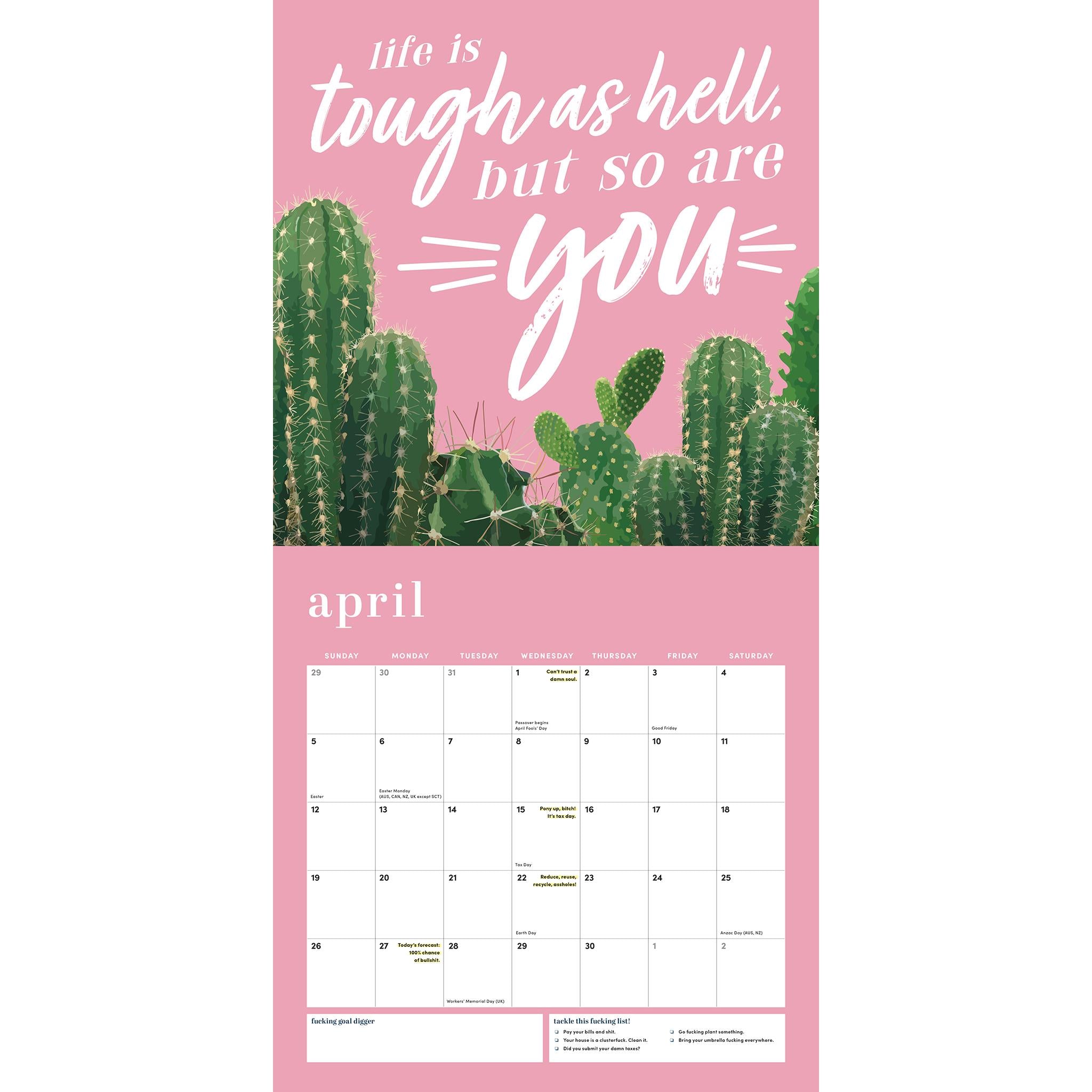 She Believed She Could So She Fucking Did 2026 Wall Calendar - Online Only
