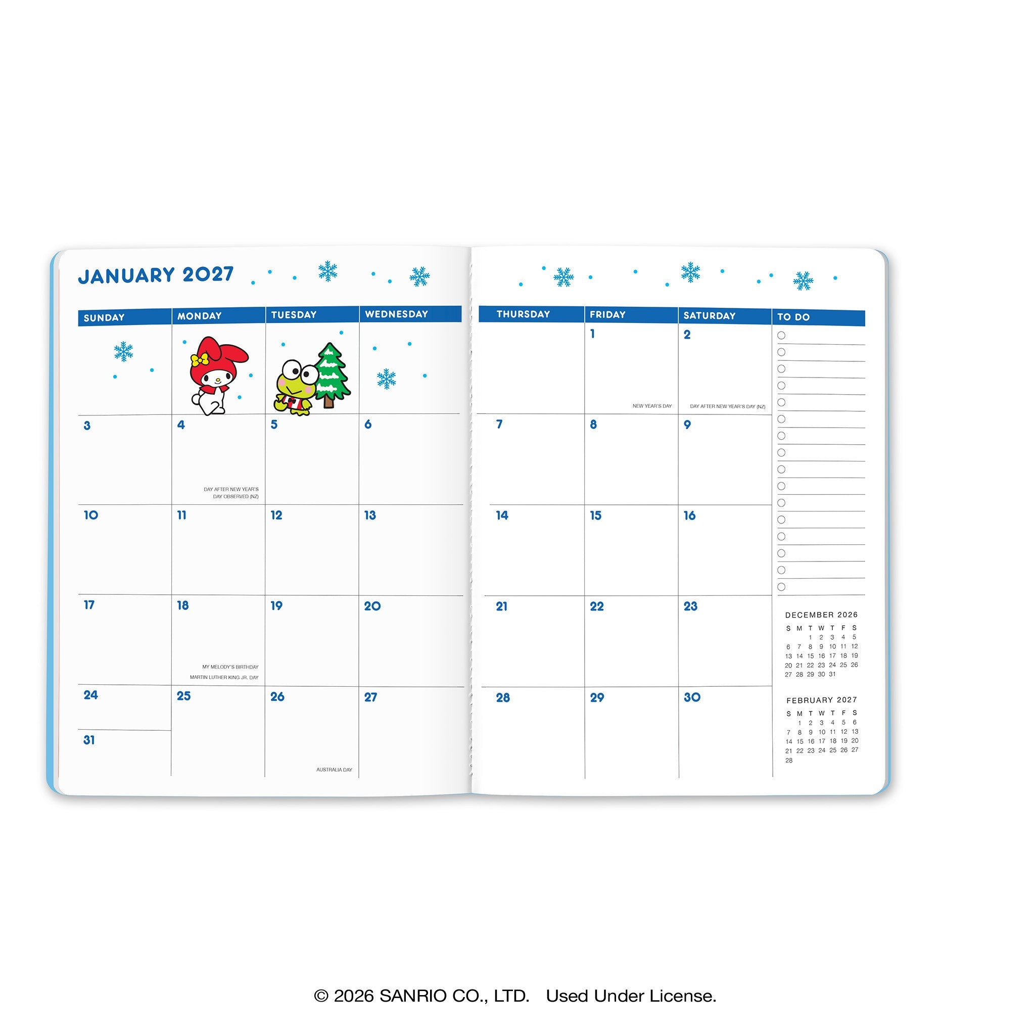 Hello Kitty and Friends Just Right 2026-2027 Monthly Planner Calendar - Online Only