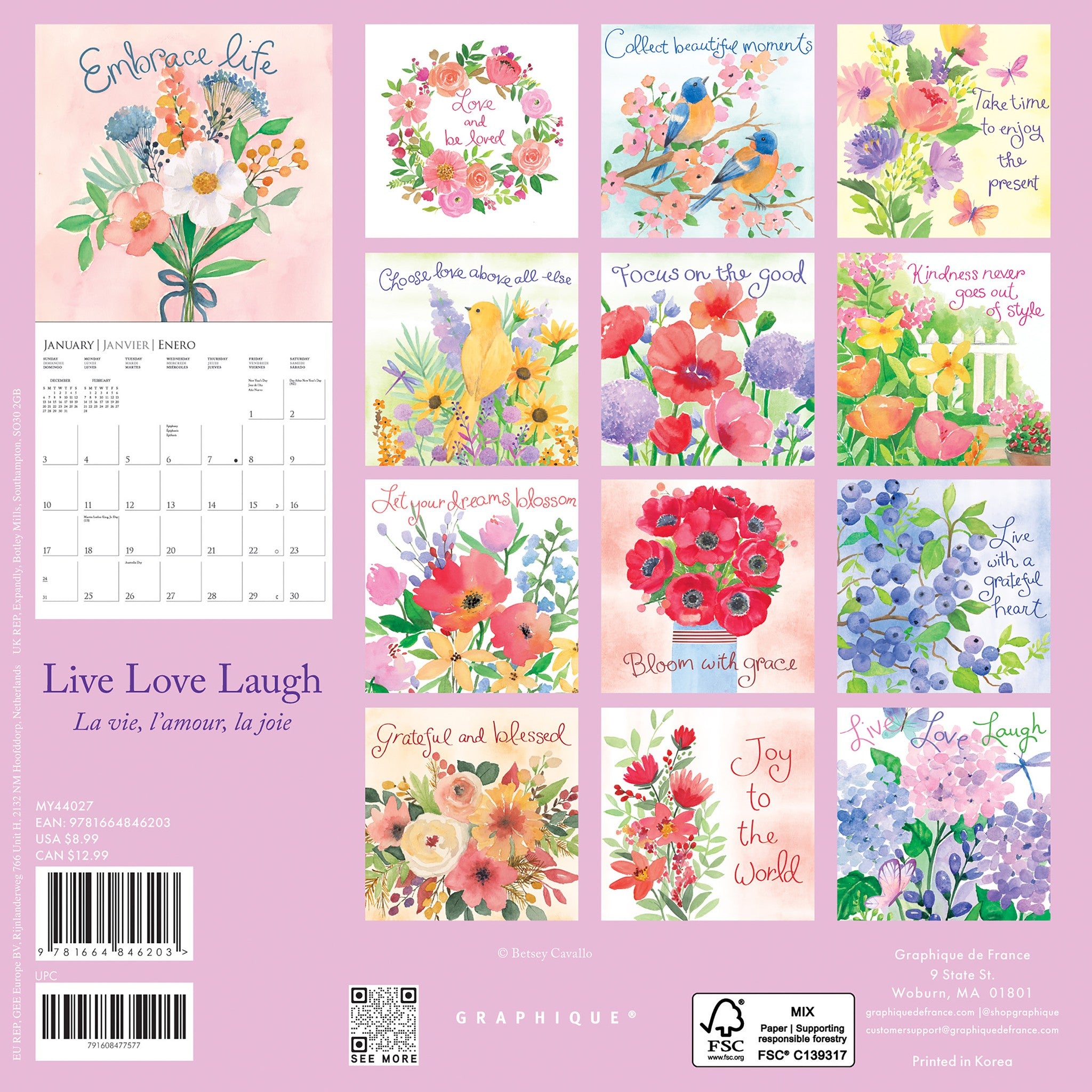 Live Love Laugh 2027 Mini Calendar
