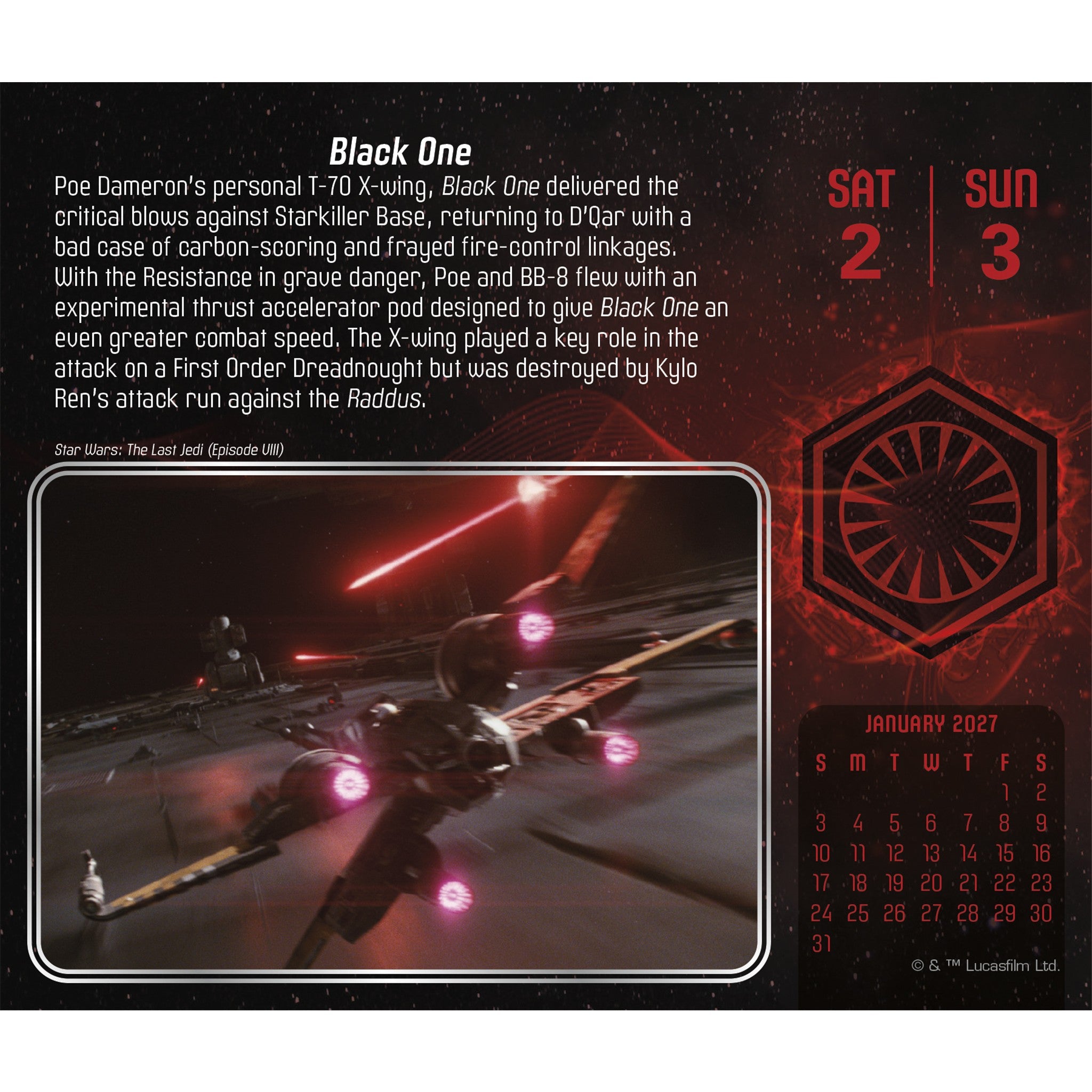 Star Wars 2027 Box Calendar
