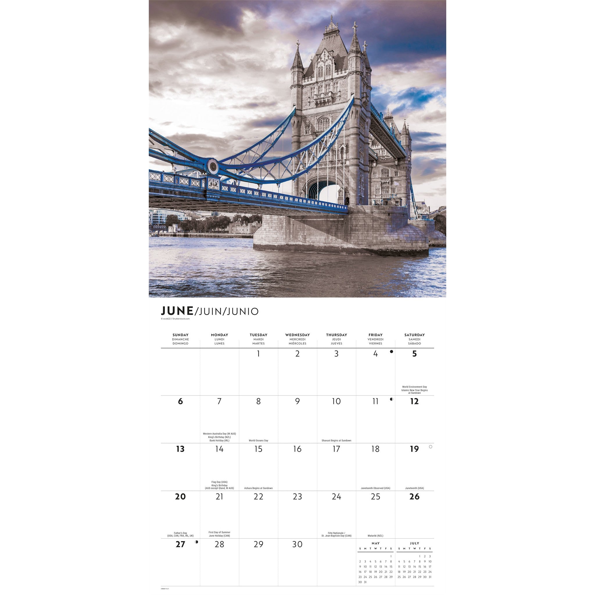 London Lux 2027 Wall Calendar