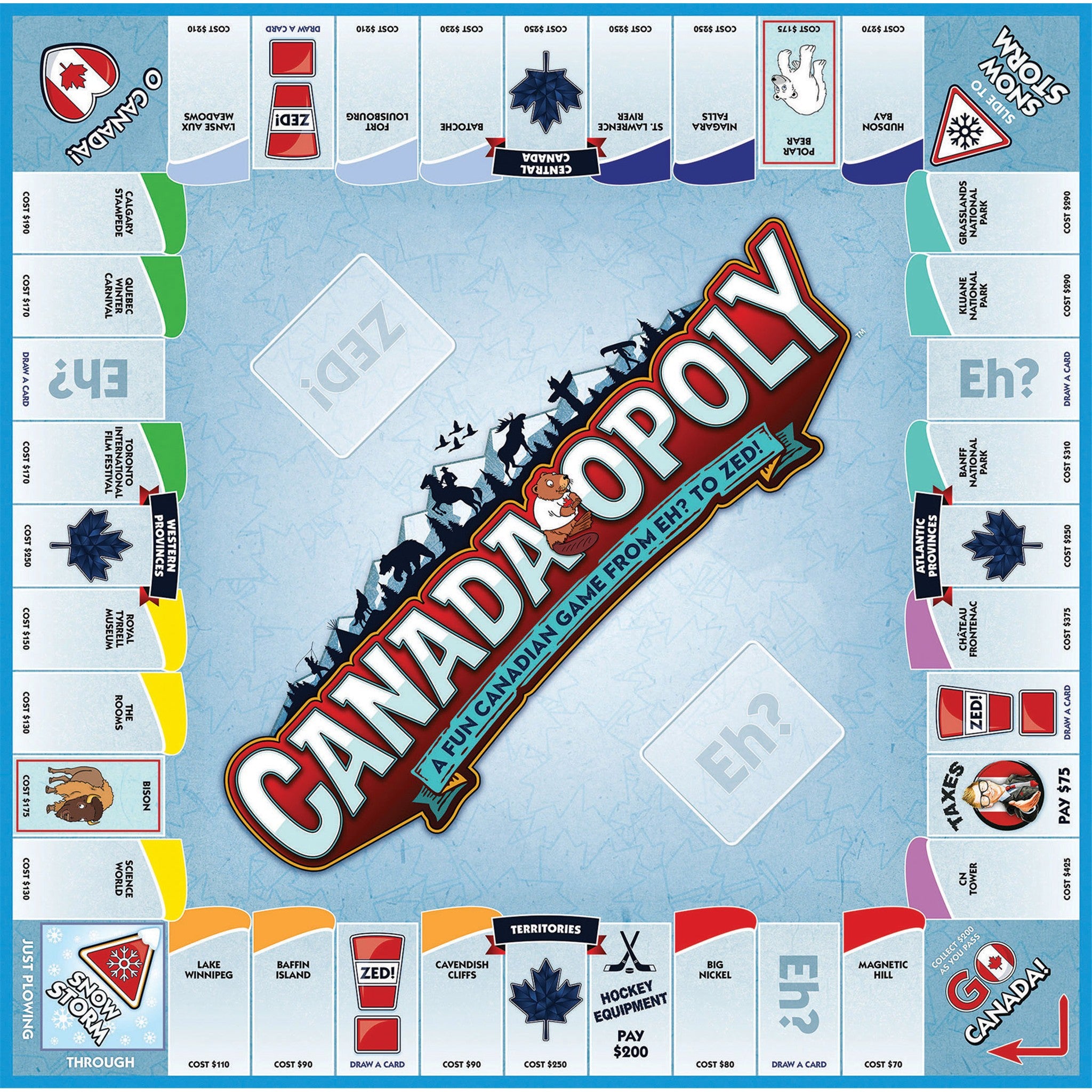 Canada Opoly Family Board Game - Calendar Club Canada