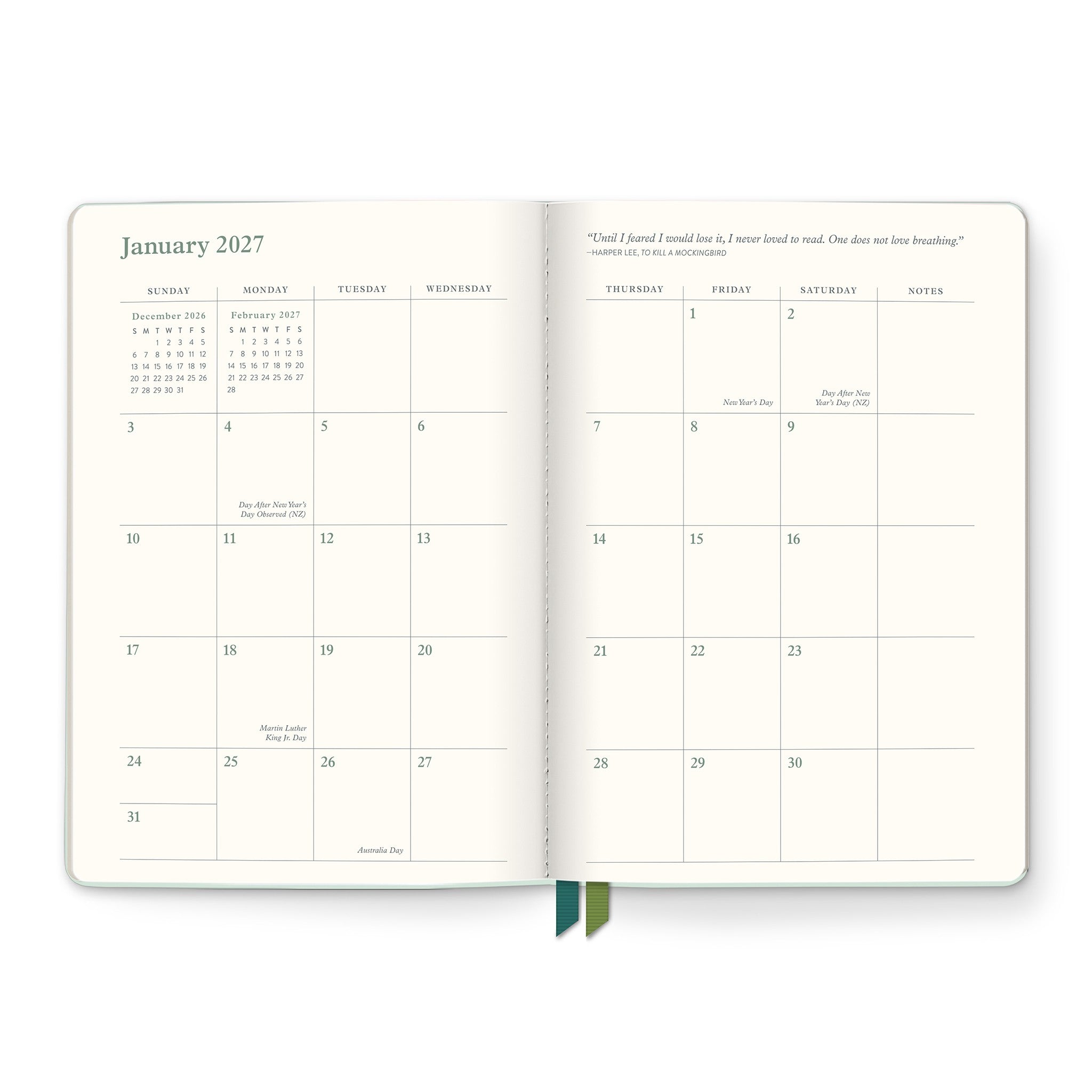 Library Cat-alog Clara Clothbound 2026-2027 Engagement Calendar