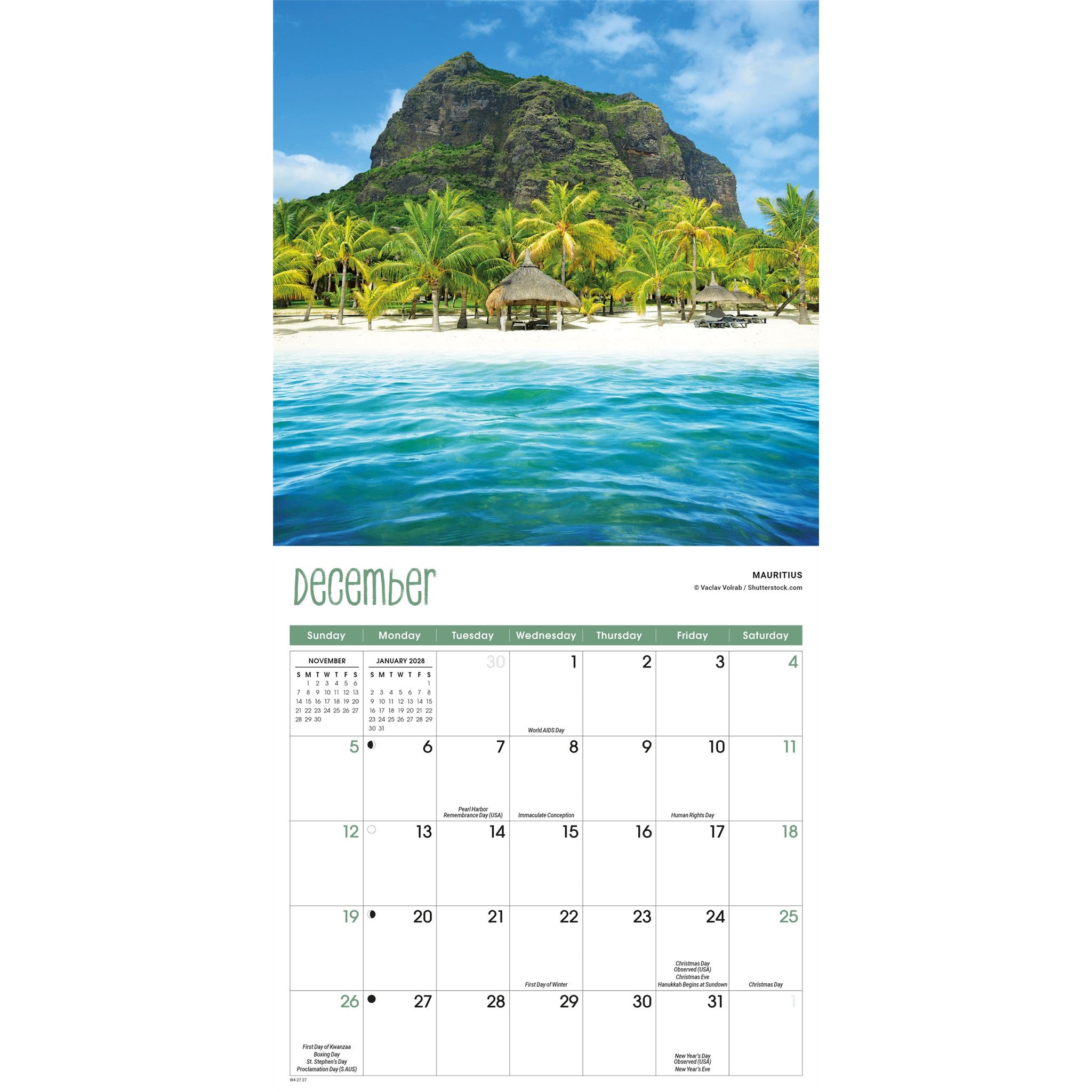 Beaches 2027 Mini Calendar