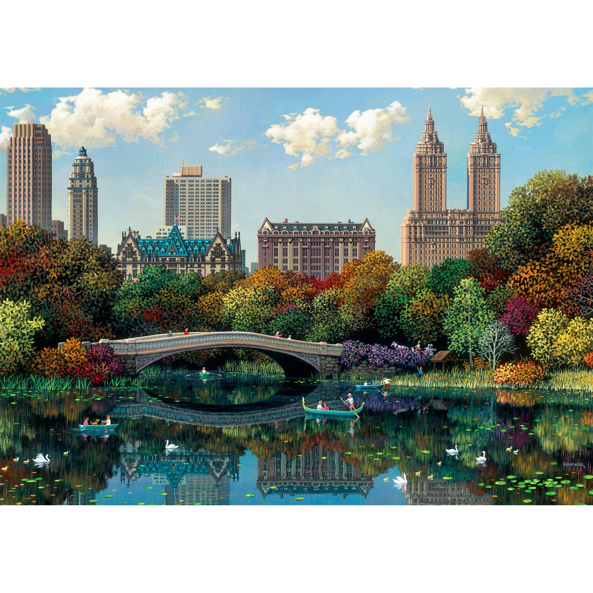 NY Central Park, Bow Bridge 1000 Piece Puzzle